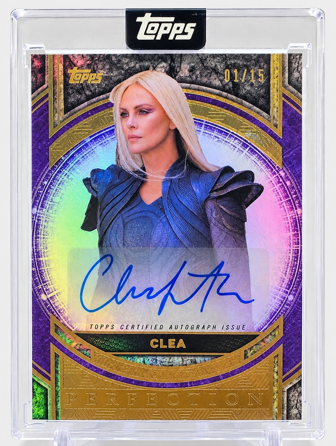 2025 Topps Marvel The Collector Clea Charlize Theron Perfection Auto 01/15 2025 Topps Marvel The Collector Clea Charlize Theron Perfection Auto 01/15