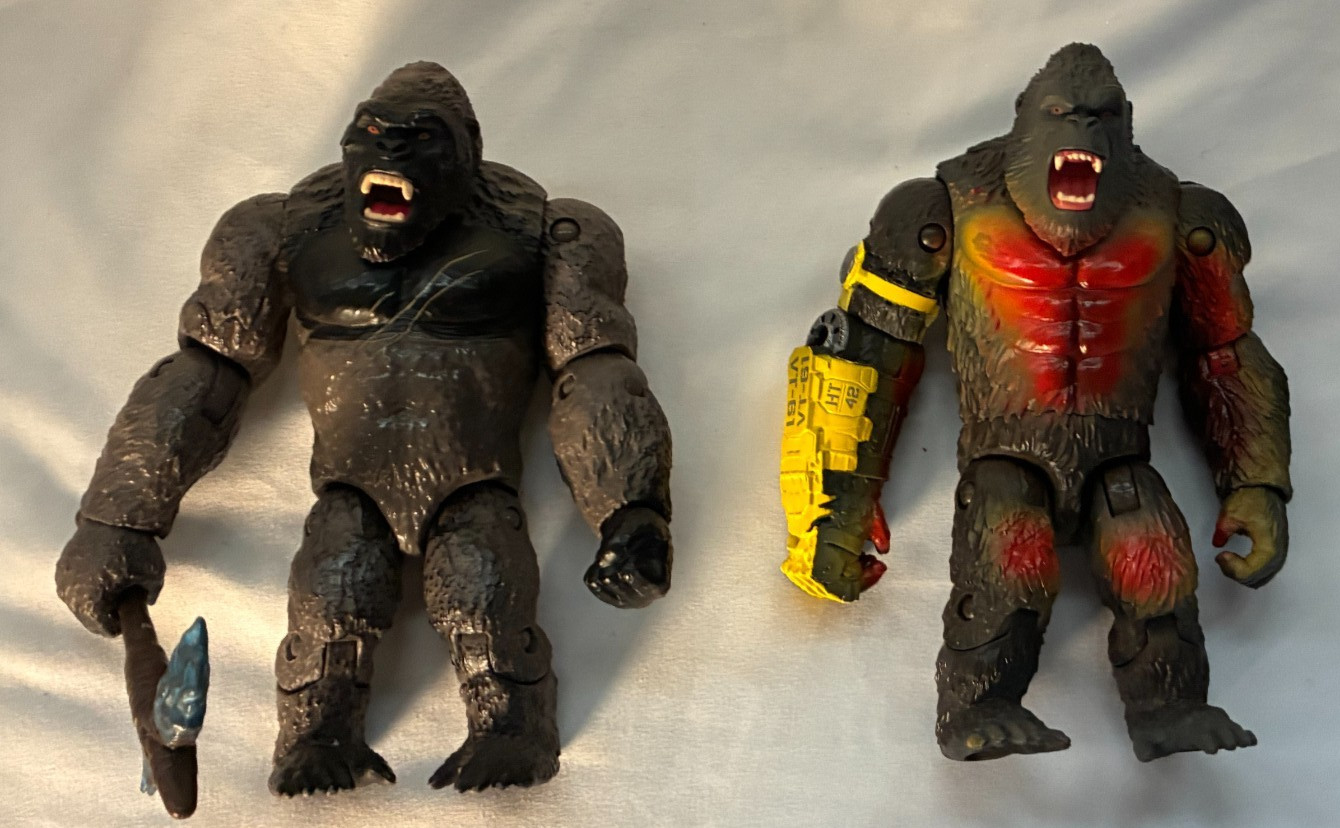 Two Action Figures Of King Kong From Godzilla x Kong: The New Empire Two Action Figures Of King Kong From Godzilla x Kong: The New Empire
