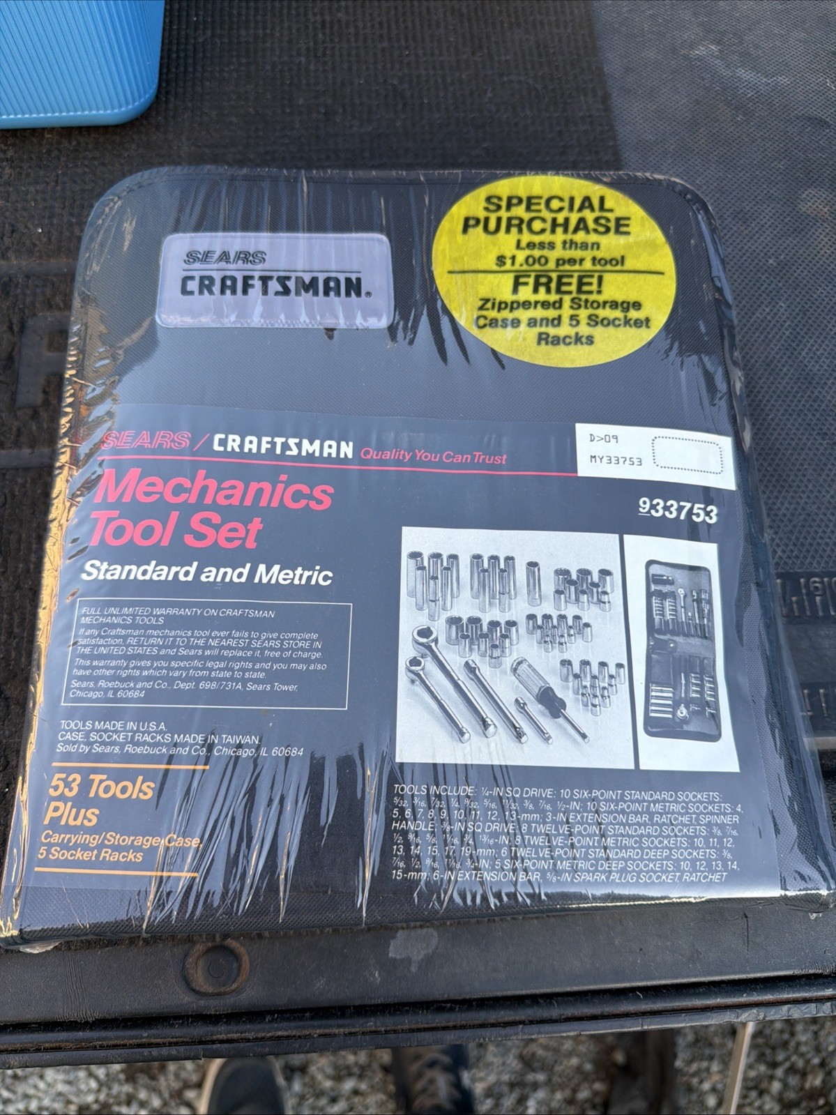 Rare Sears Craftsman USA Nos 53pc Mechanics Tool Set W Case Old School 33753 Rare Sears Craftsman USA Nos 53pc Mechanics Tool Set W Case Old School 33753
