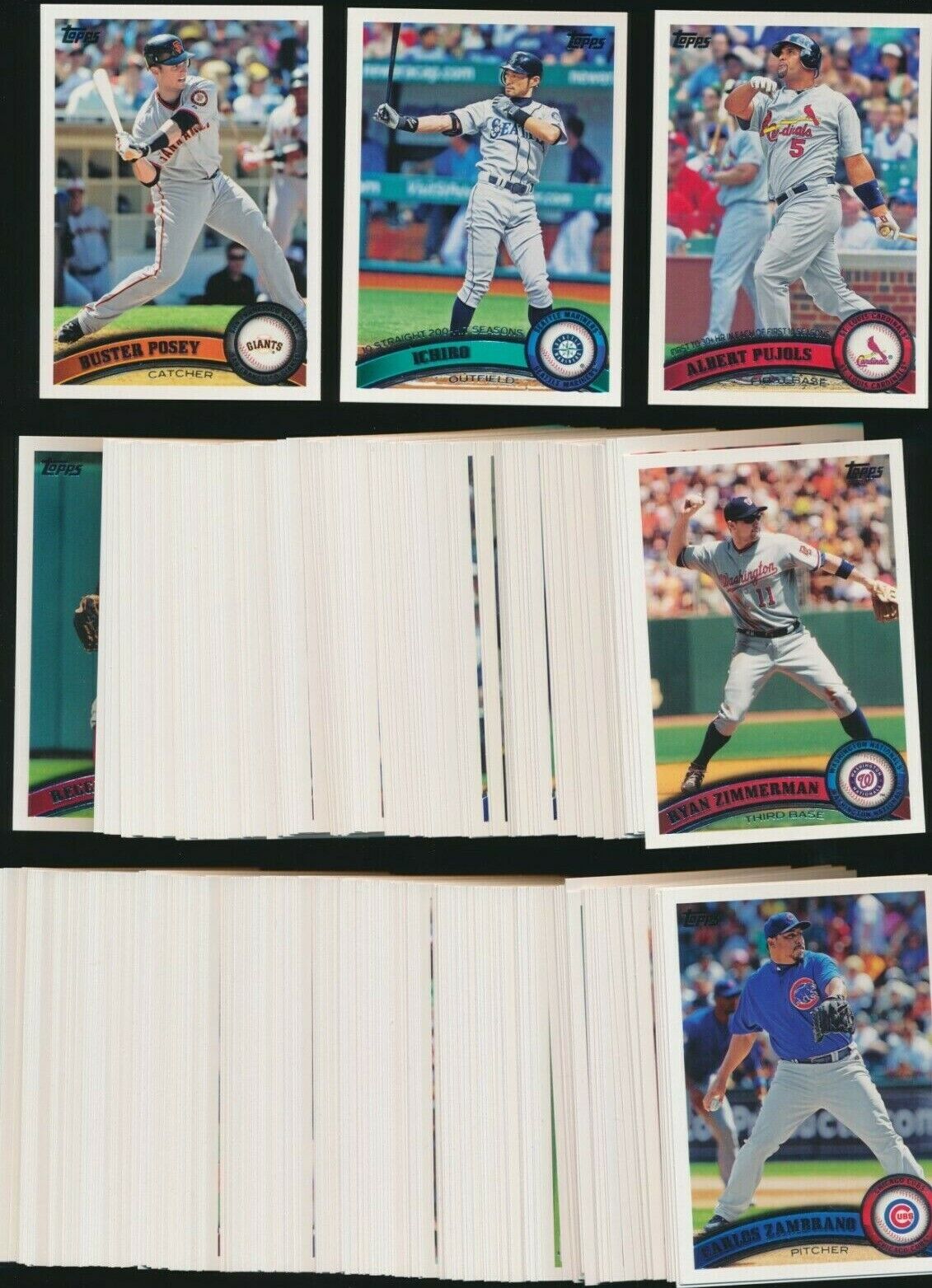 2011 Topps Baseball Series 2 Complete Mint 330 Card Set 331 to 660 Albert Pujols