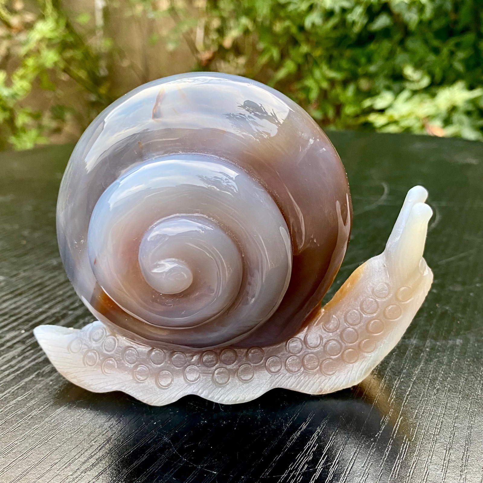 1.3LB Natural Purple Agate Geode Snail Carving Crystal Animal Statue Home 1.3LB Natural Purple Agate Geode Snail Carving Crystal Animal Statue Home