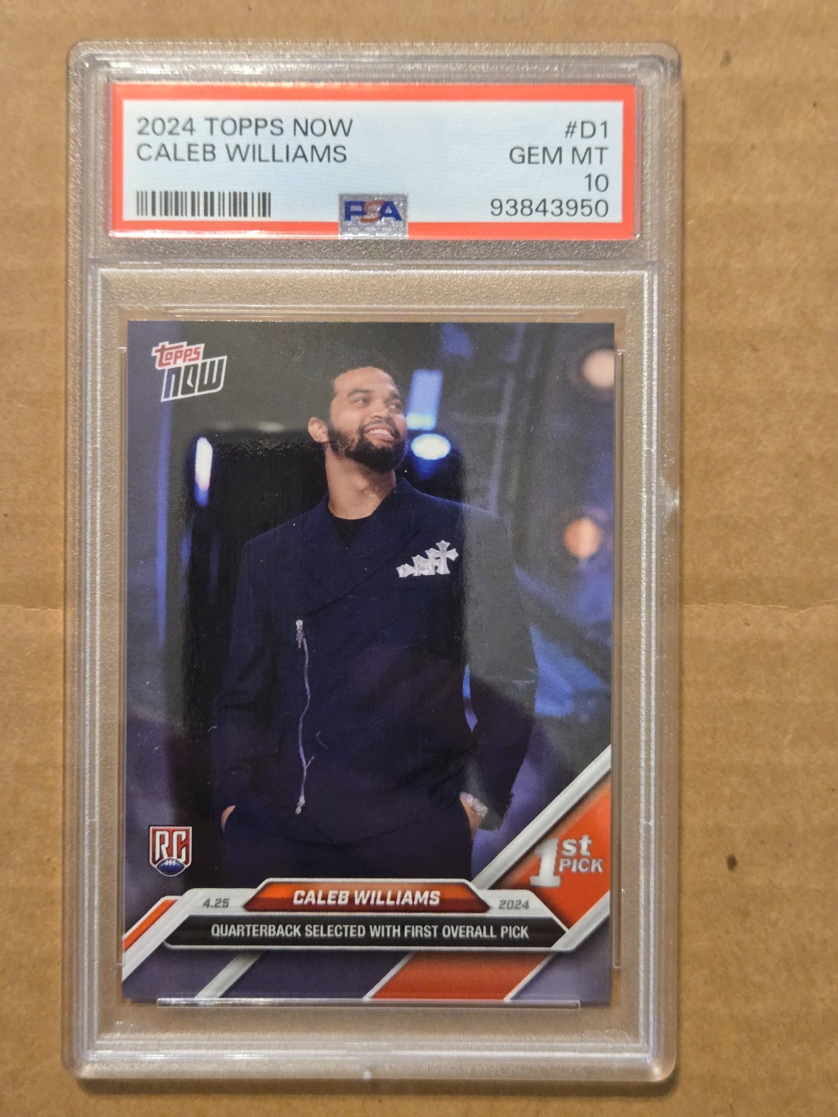 2024 Topps Now Draft CALEB WILLIAMS #D-1 Rookie RC BEARS PSA 10 2024 Topps Now Draft CALEB WILLIAMS #D-1 Rookie RC BEARS PSA 10