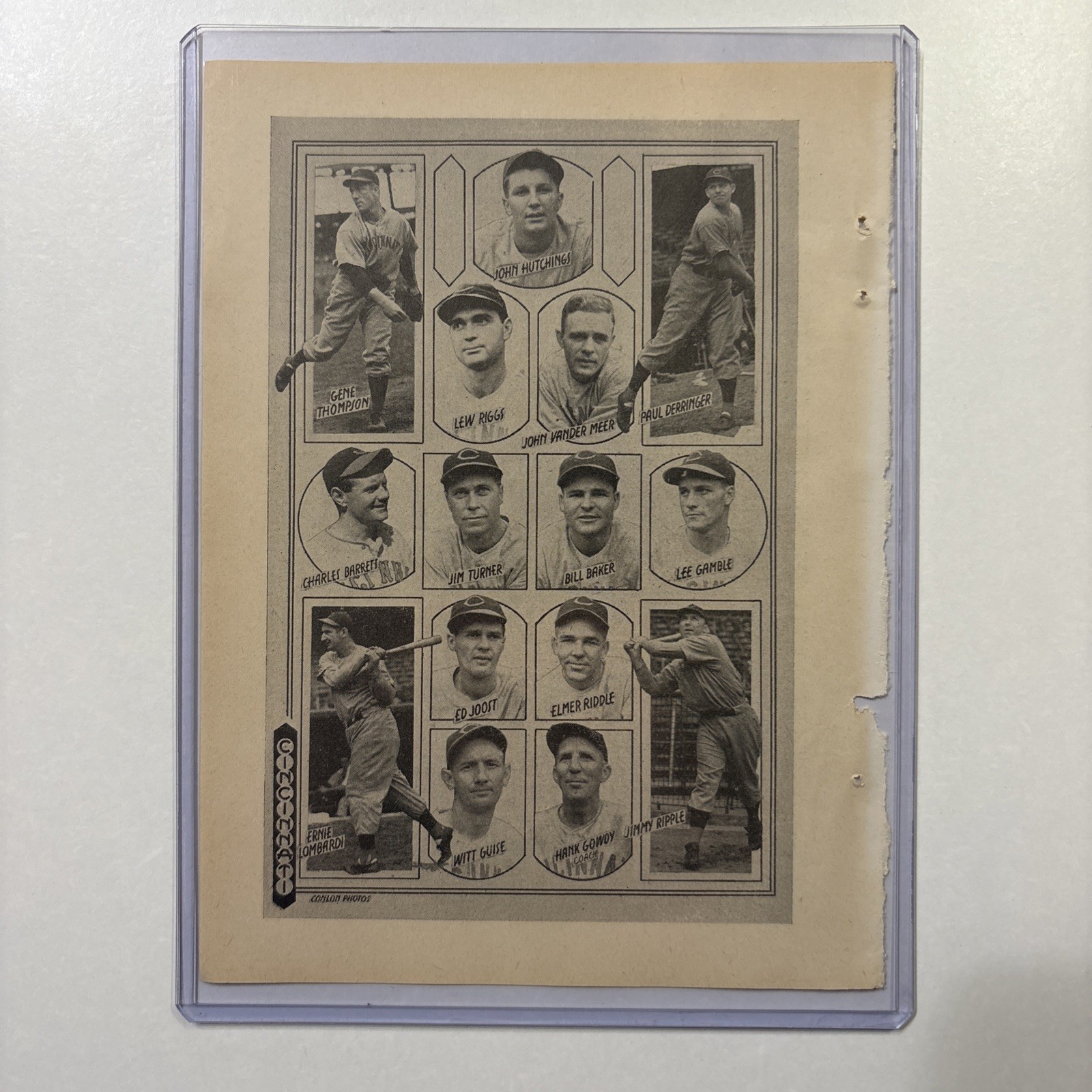 1940 Cincinnati Reds Picture Vander Meer/Lombardi/Gowdy Rare Antique Baseball 1940 Cincinnati Reds Picture Vander Meer/Lombardi/Gowdy Rare Antique Baseball
