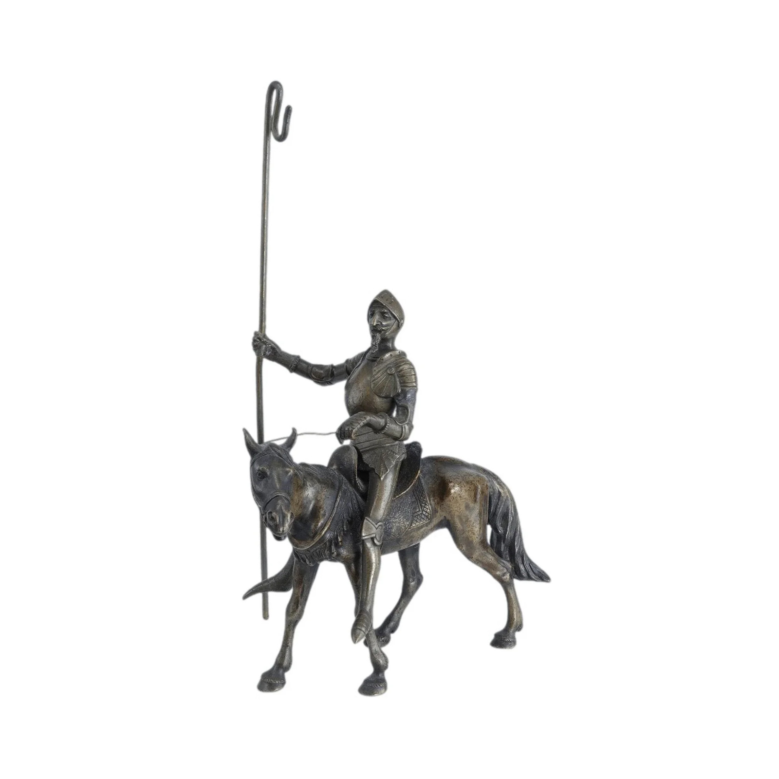 Antique Viennese Bronze Don Quixote on a Horse High Detail Miniature Antique Viennese Bronze Don Quixote on a Horse High Detail Miniature