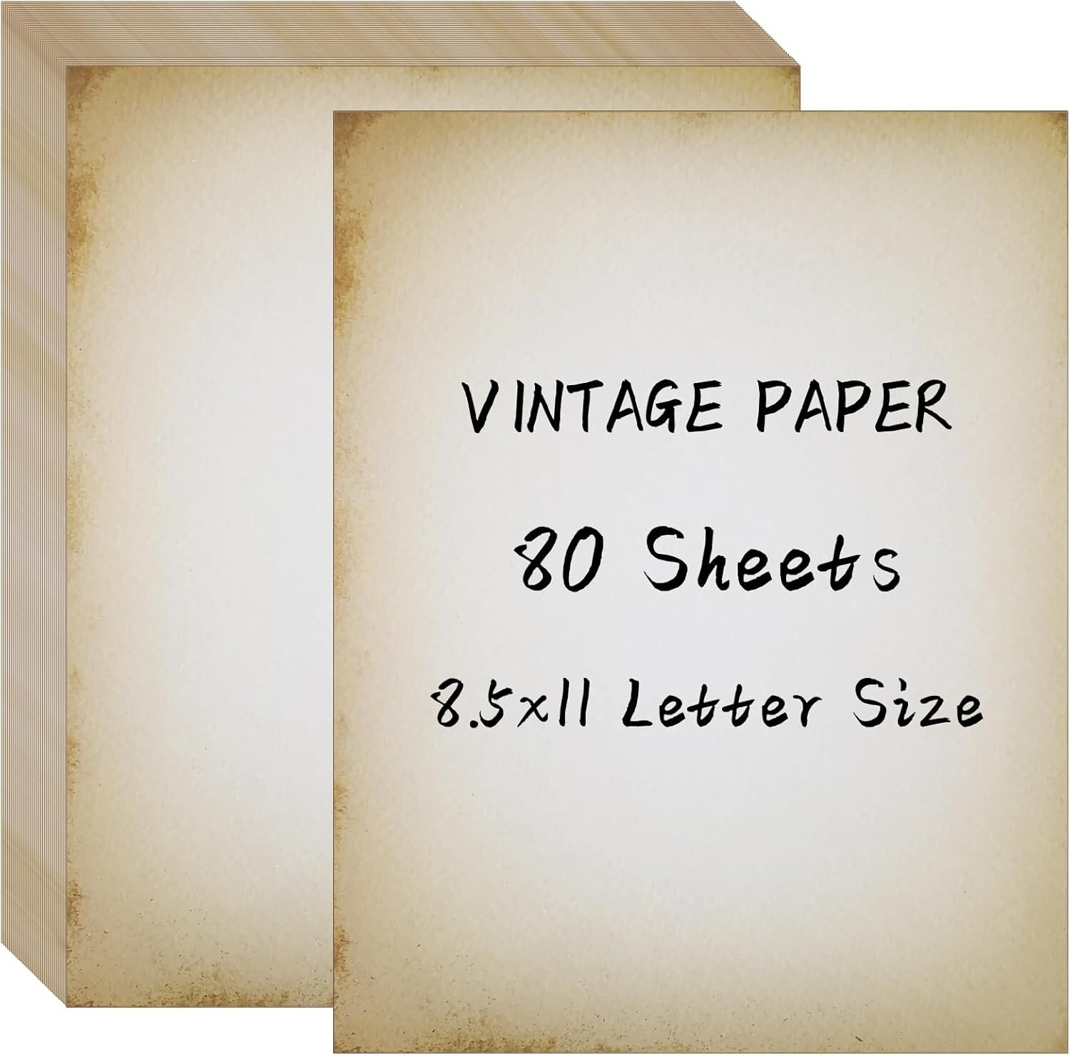 80 Sheets Vintage Aged Parchment Paper, 8.5 80 Sheets Vintage Aged Parchment Paper, 8.5