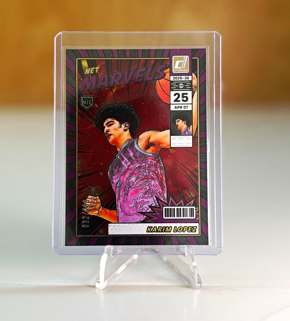 Panini 2025-26 Donruss Basketball Net Marvels Insert #20 Karim Lopez Card /299