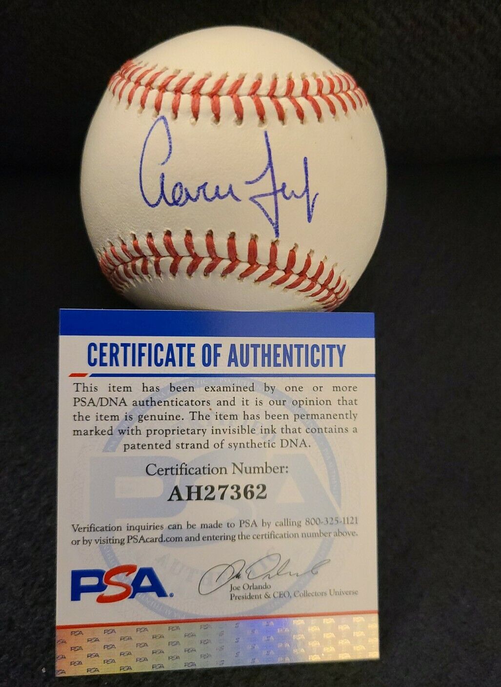 AARON JUDGE SIGNED MLB OFFICIAL BASEBALL NYY YANKEES PSA/DNA AUTHENTIC AH27362