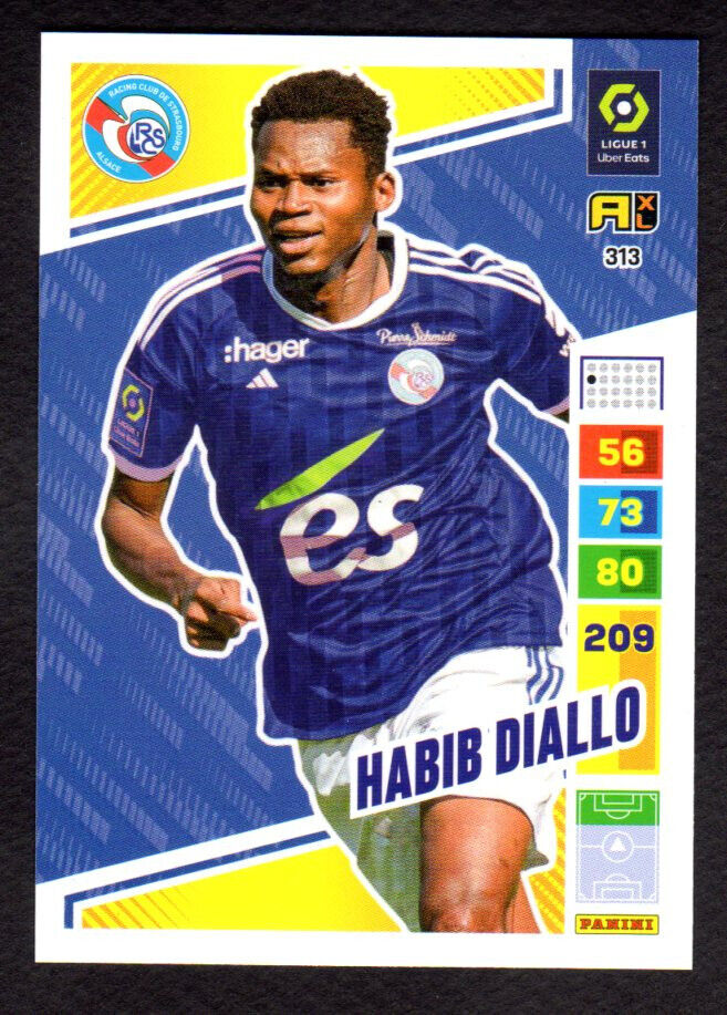 PANINI Adrenalyn XL 2023-24 Ligue 1 #313 Habib DIALO RC Strasbourg Cards