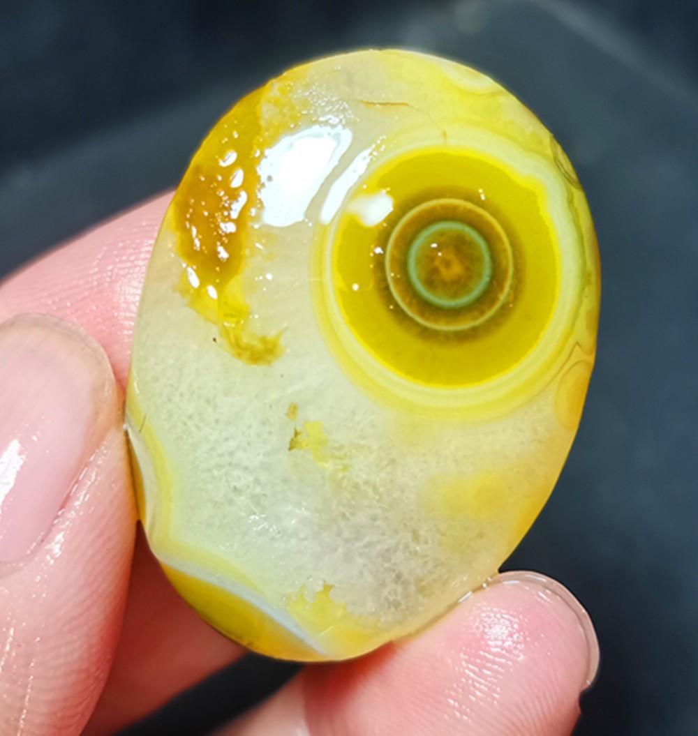 Rare 18G Natural Beautiful Gobi Agate Eye Agate Stone Madagascar A187