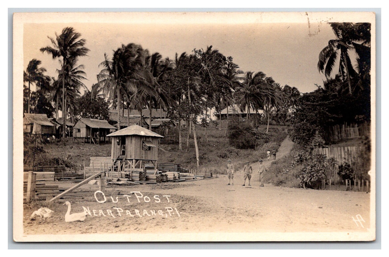 Philippines Parang RPPC ~ US Army Outpost 1915c Philippines Parang RPPC ~ US Army Outpost 1915c
