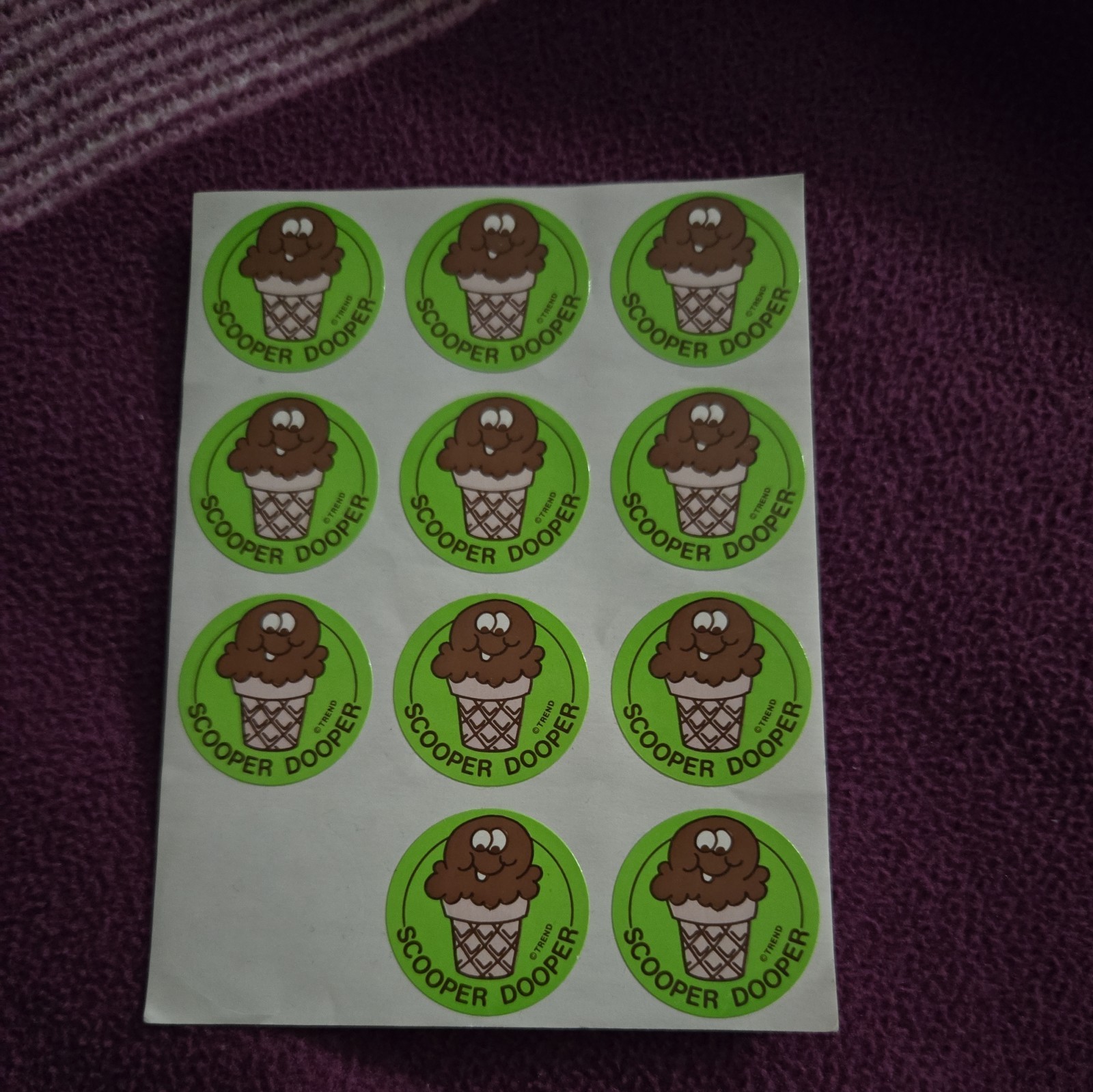 NEW Vintage ‘80s Trend Scratch N Sniff Ice Cream Scooper Dooper Stickers NEW Vintage ‘80s Trend Scratch N Sniff Ice Cream Scooper Dooper Stickers