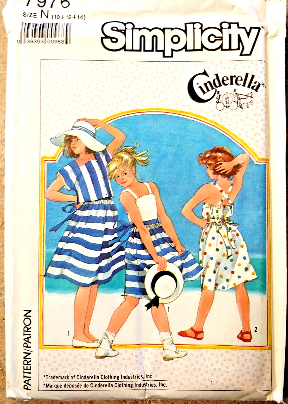 Simplicity Pattern 7976- Children's Girl's Sundress & Lined Jacket 10-12-14 Simplicity Pattern 7976- Children's Girl's Sundress & Lined Jacket 10-12-14