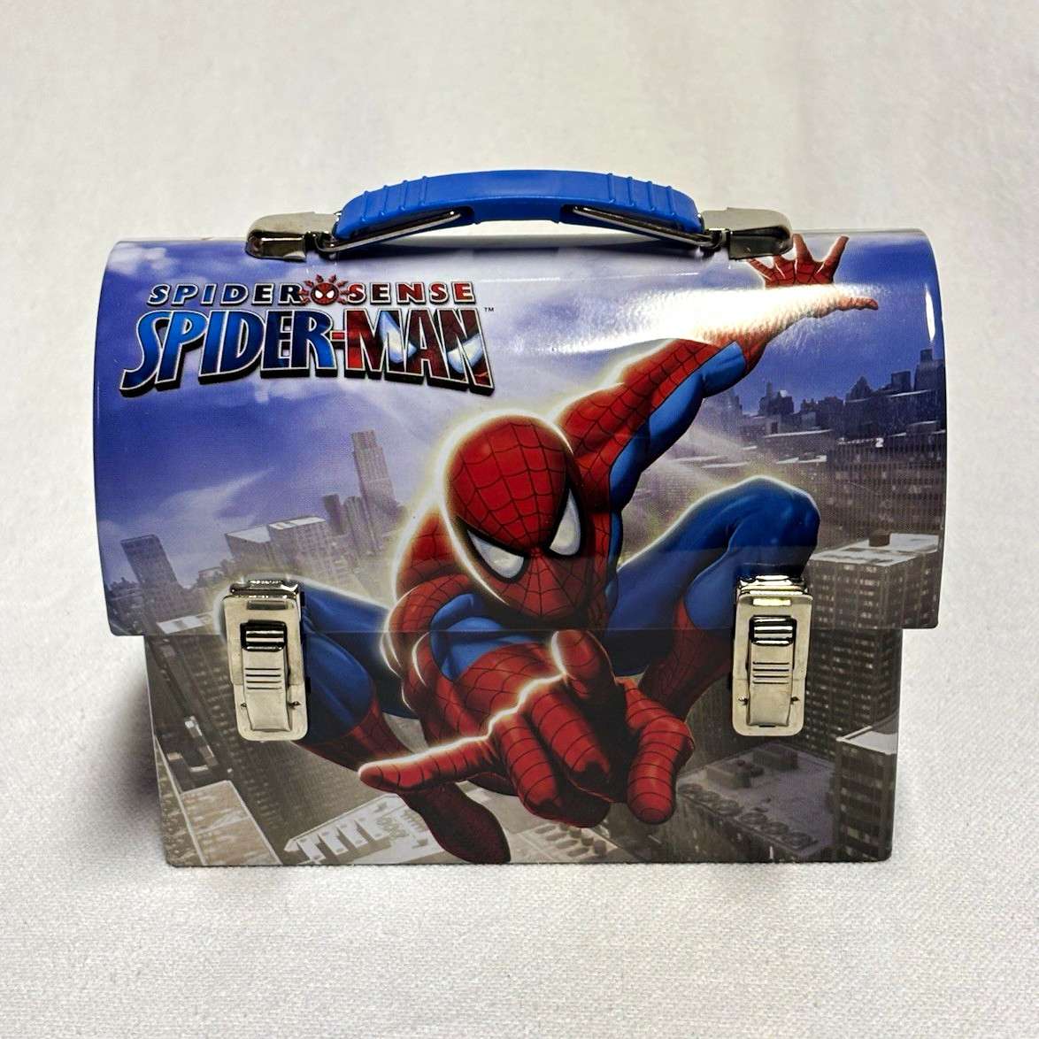 2011 Marvel Spider-Sense Spider-Man Metal Lunchbox Tin Carry Case