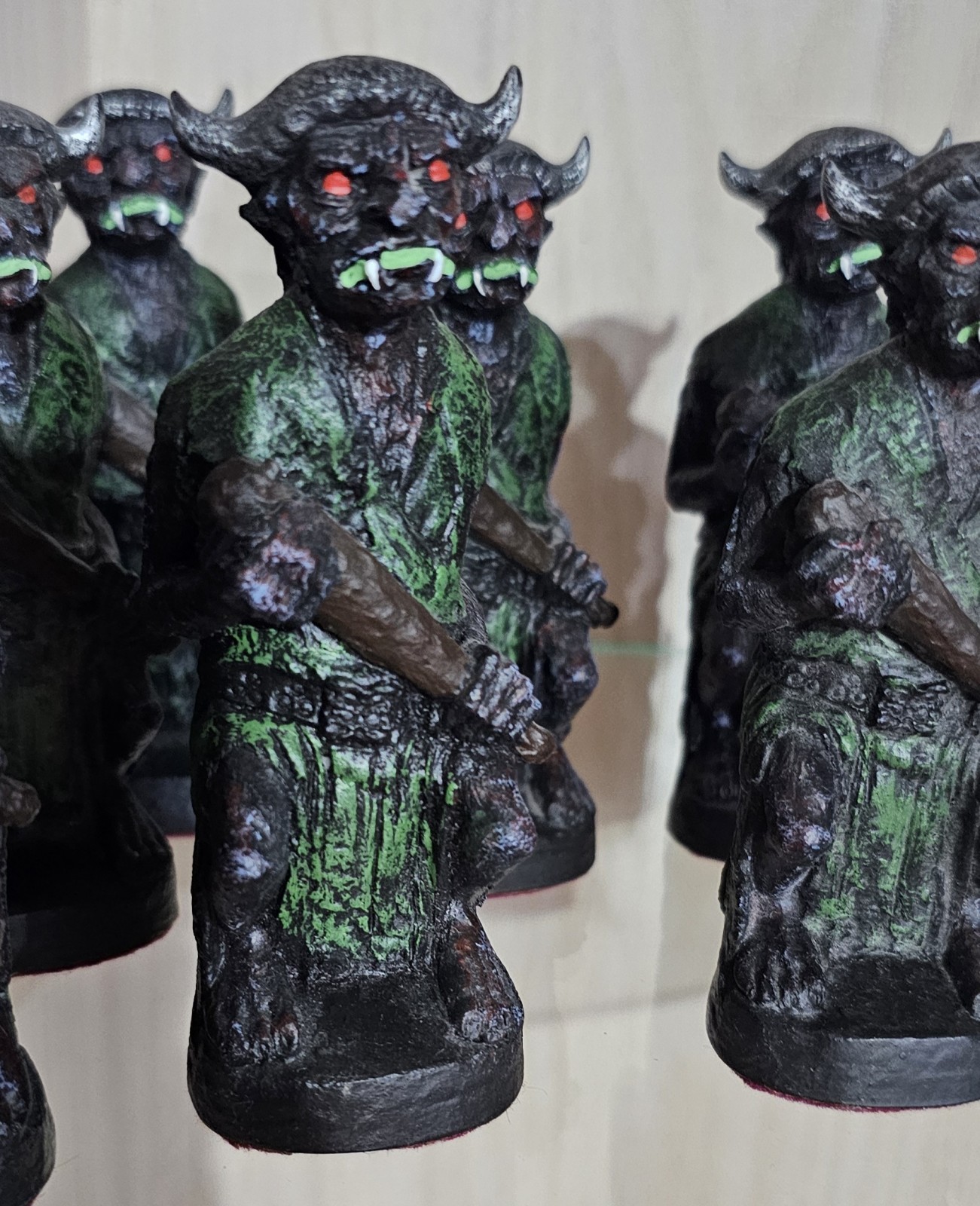 ORC Chess pawns 1988 SIAB Lord Of The Rings Mascott Direct (Set Of 8) Vintage ORC Chess pawns 1988 SIAB Lord Of The Rings Mascott Direct (Set Of 8) Vintage