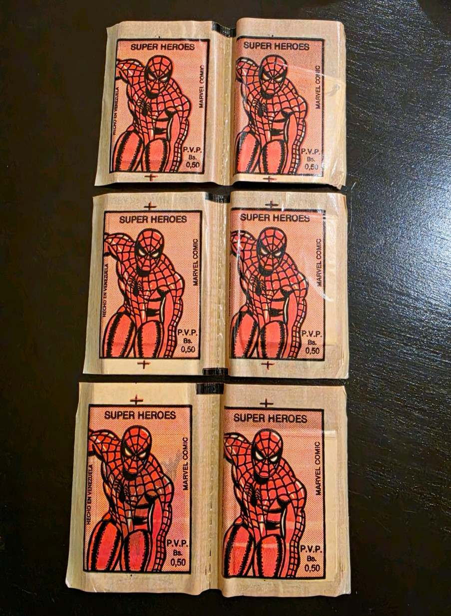 1980 Marvel Super Heroes Venezuela sticker packs Rare Pristine condition (3) 1980 Marvel Super Heroes Venezuela sticker packs Rare Pristine condition (3)