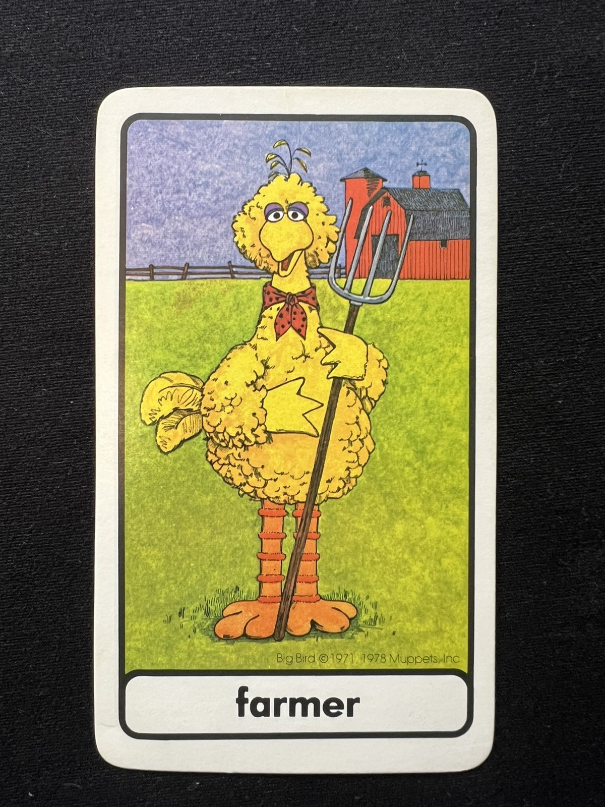 1978 WESTERN SESAME STREET BIG BIRD FARMER (JUMBO) *1ST YEAR CARD* MUPPETS EX