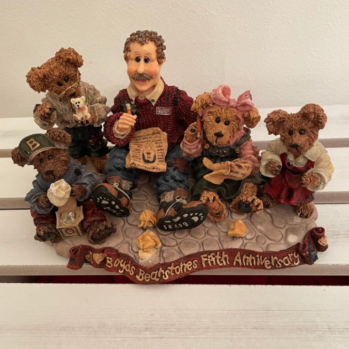 Boyds Bears & Friends Bearstone Collection 5th Anniversary 1998 Style 227803 Boyds Bears & Friends Bearstone Collection 5th Anniversary 1998 Style 227803