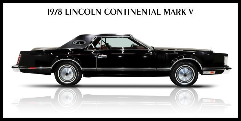 1978 Lincoln Continental Mark V in Black NEW Sign: 9x18\ 1978 Lincoln Continental Mark V in Black NEW Sign: 9x18\