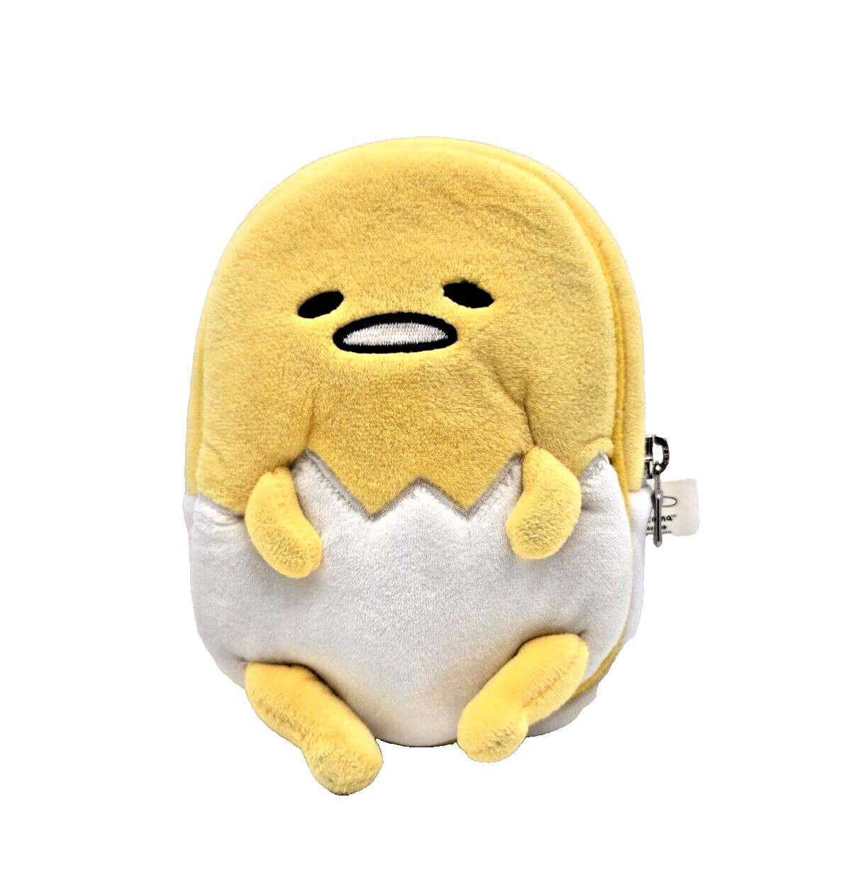 RARE Sanrio Gudetama THE LAZY EGG Zippered Plush Pouch 6.5\ RARE Sanrio Gudetama THE LAZY EGG Zippered Plush Pouch 6.5\