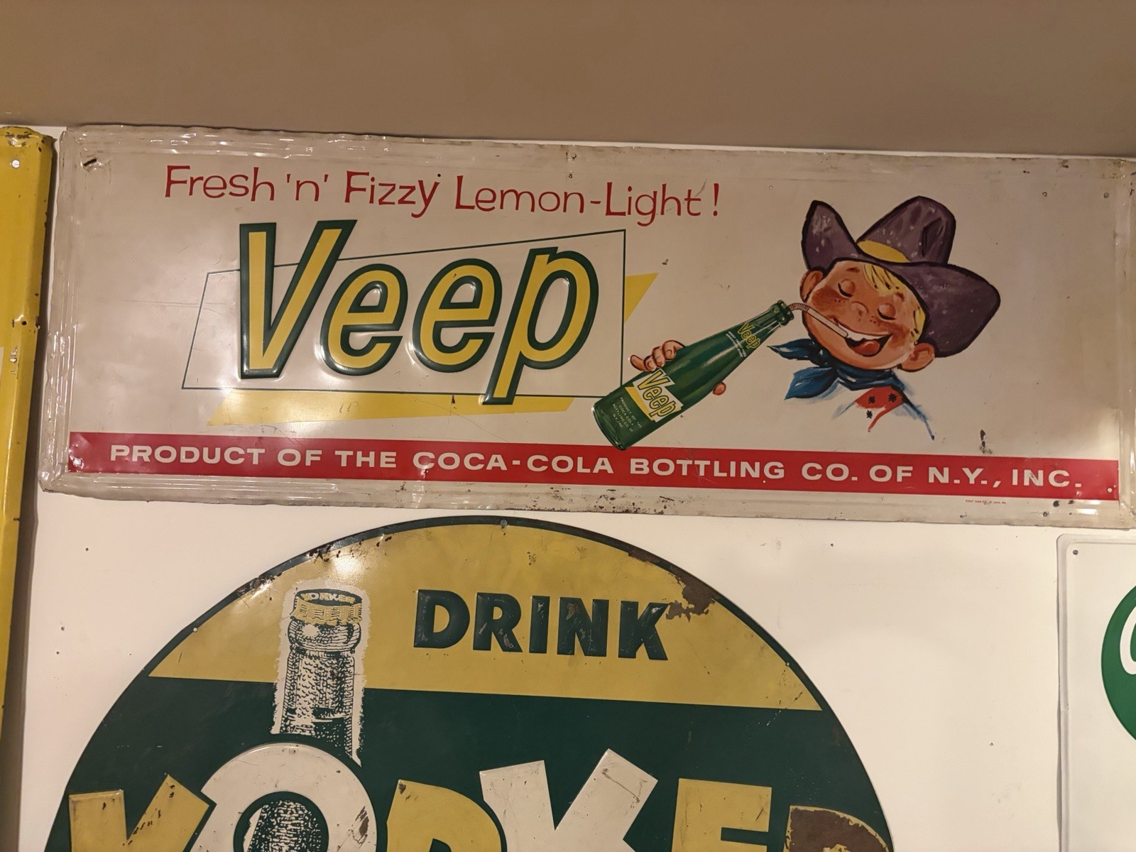 1950's-60's Vintage Veep Soda Sign 1950's-60's Vintage Veep Soda Sign