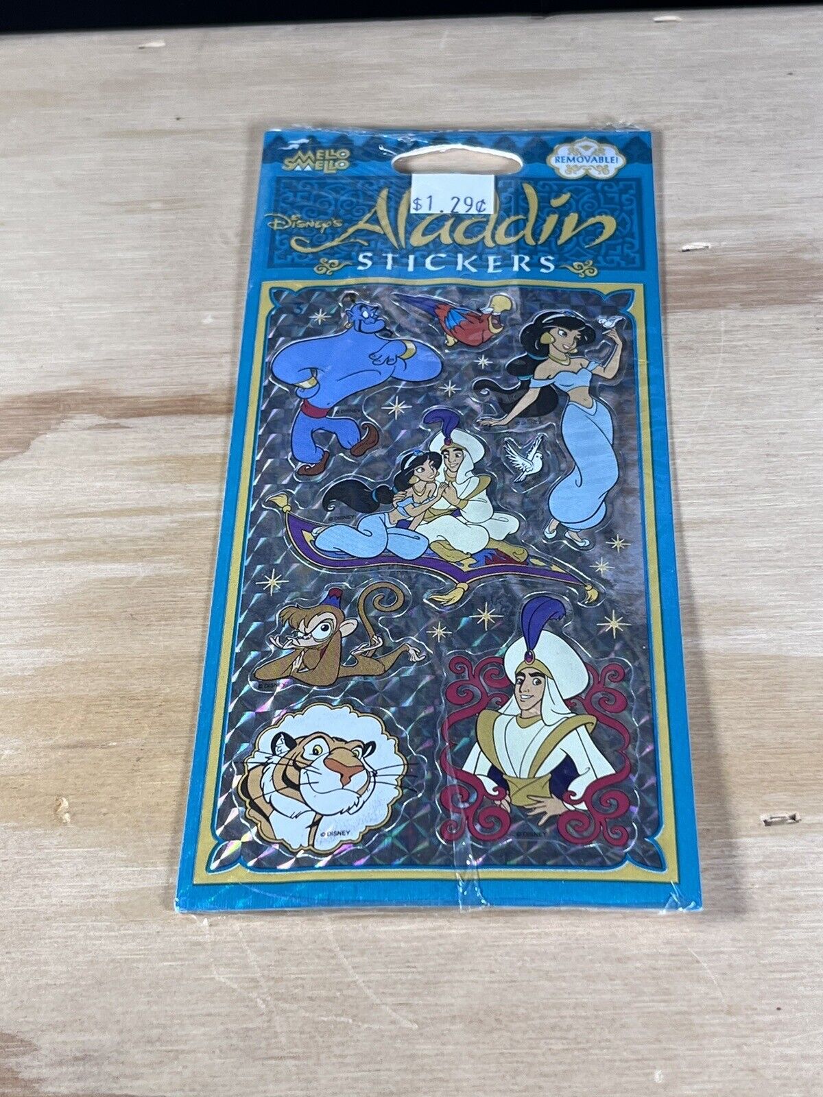 Vintage VTG Disney Mello Smello Aladdin Removable Stickers - Factory Sealed