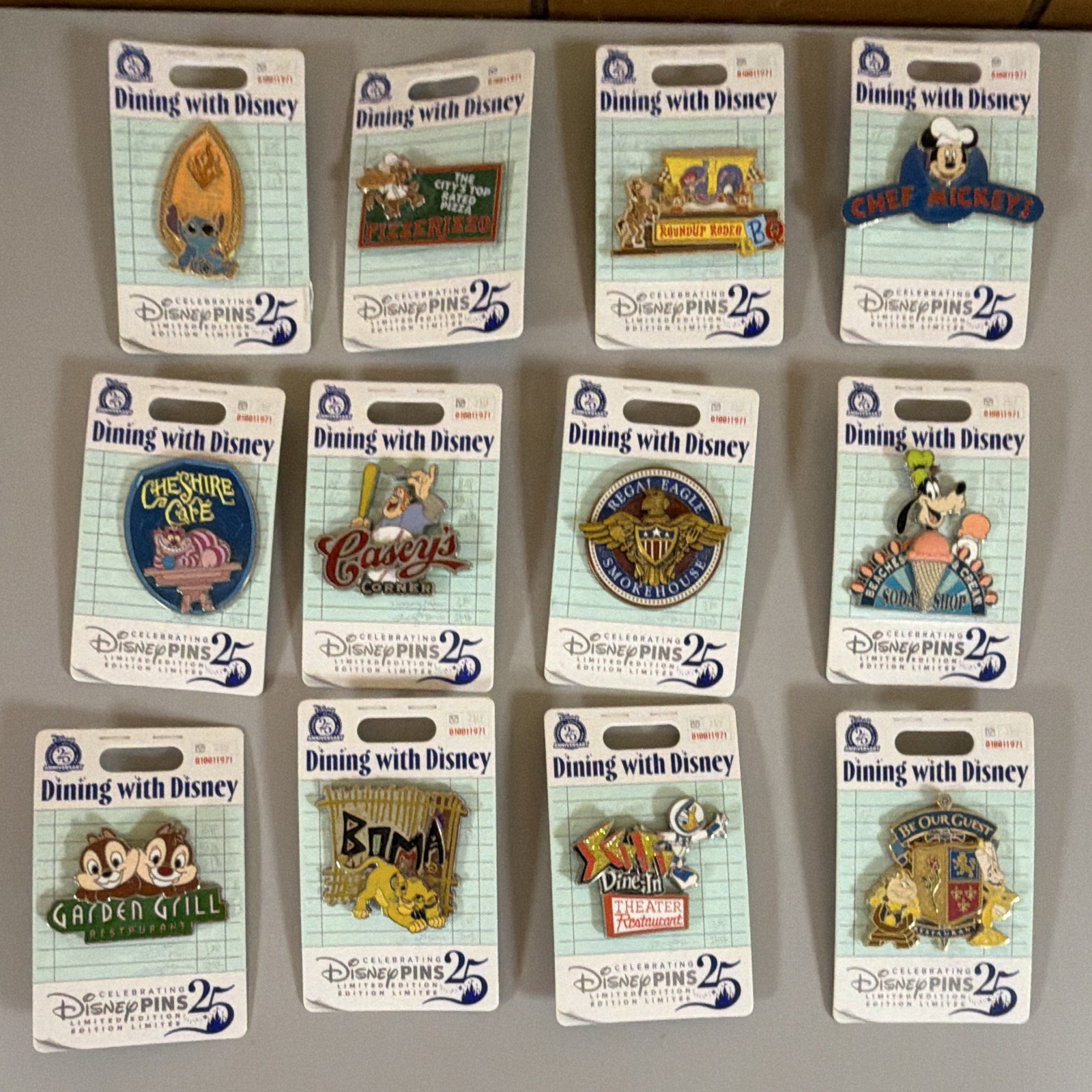 2025 WDW Dining with Disney Full Set - 12 Pins Limited Edition 2500 2025 WDW Dining with Disney Full Set - 12 Pins Limited Edition 2500