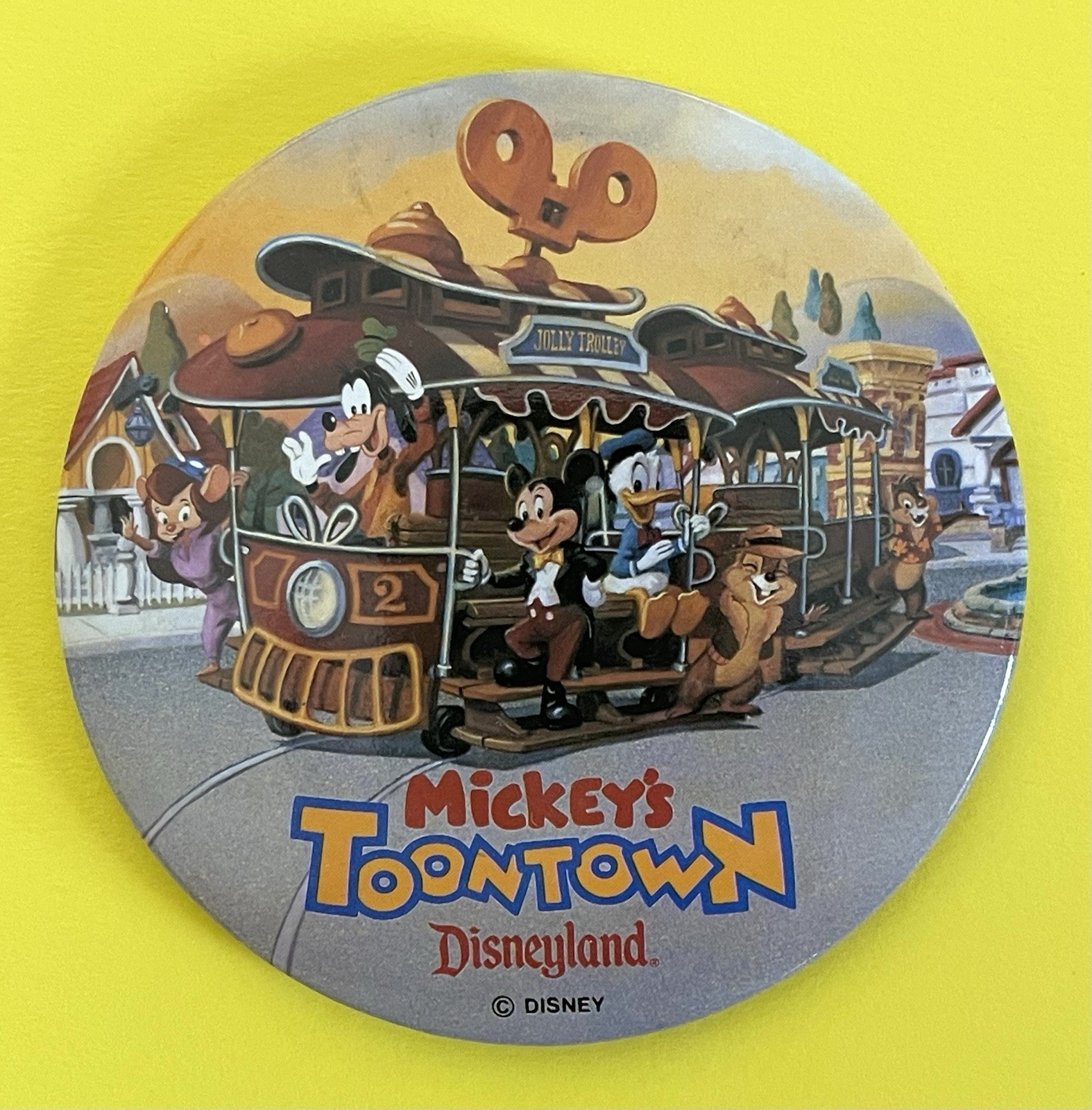 Vintage Mickey’s Toontown Disneyland Souvenir Pinback Button New Vintage Mickey’s Toontown Disneyland Souvenir Pinback Button New