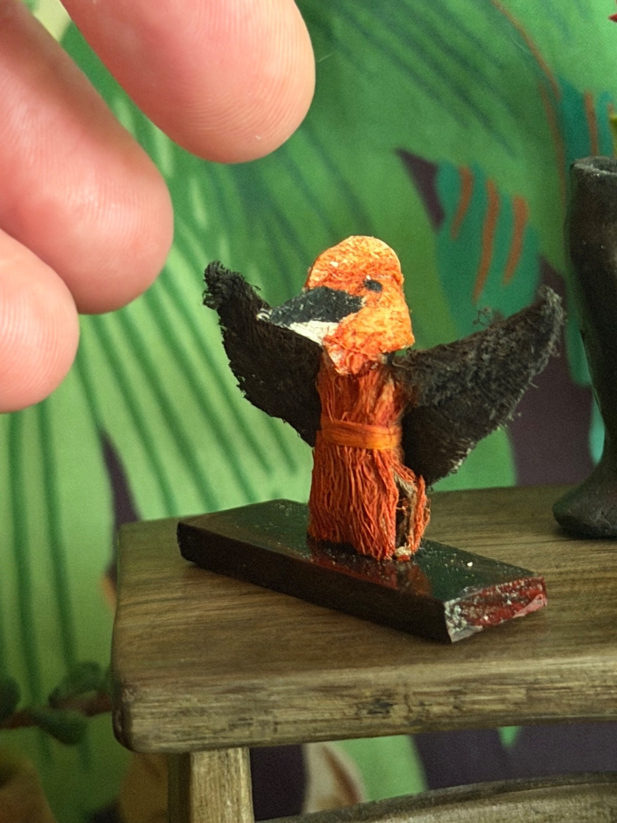 Dollhouse Miniature Sculpture Bird Azulejo Pelazon Dancer Doll Ethnic Rainforest Dollhouse Miniature Sculpture Bird Azulejo Pelazon Dancer Doll Ethnic Rainforest