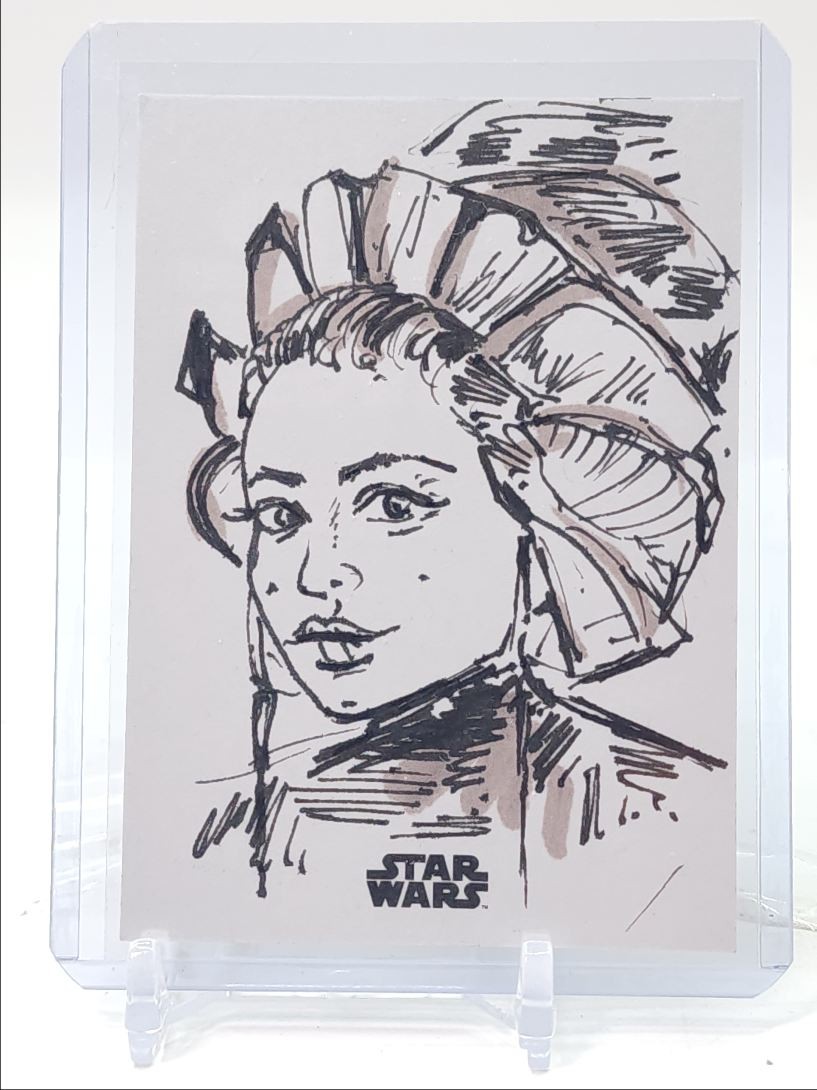 PADME AMIDALA 2024 TOPPS STAR WARS SKETCH BASAK KAHRAMAN AUTO 1/1 Q4920 PADME AMIDALA 2024 TOPPS STAR WARS SKETCH BASAK KAHRAMAN AUTO 1/1 Q4920