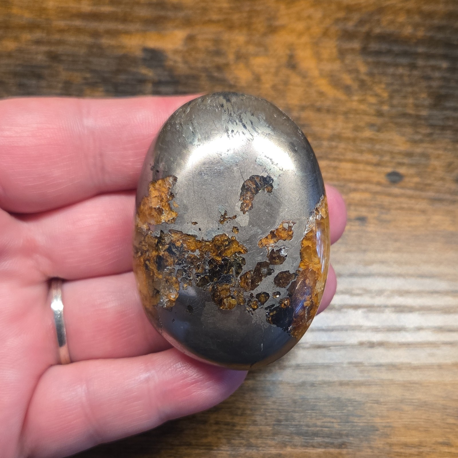 Lions Gate Quartz Polished Palmstone, Rare Find, L#21 Lions Gate Quartz Polished Palmstone, Rare Find, L#21