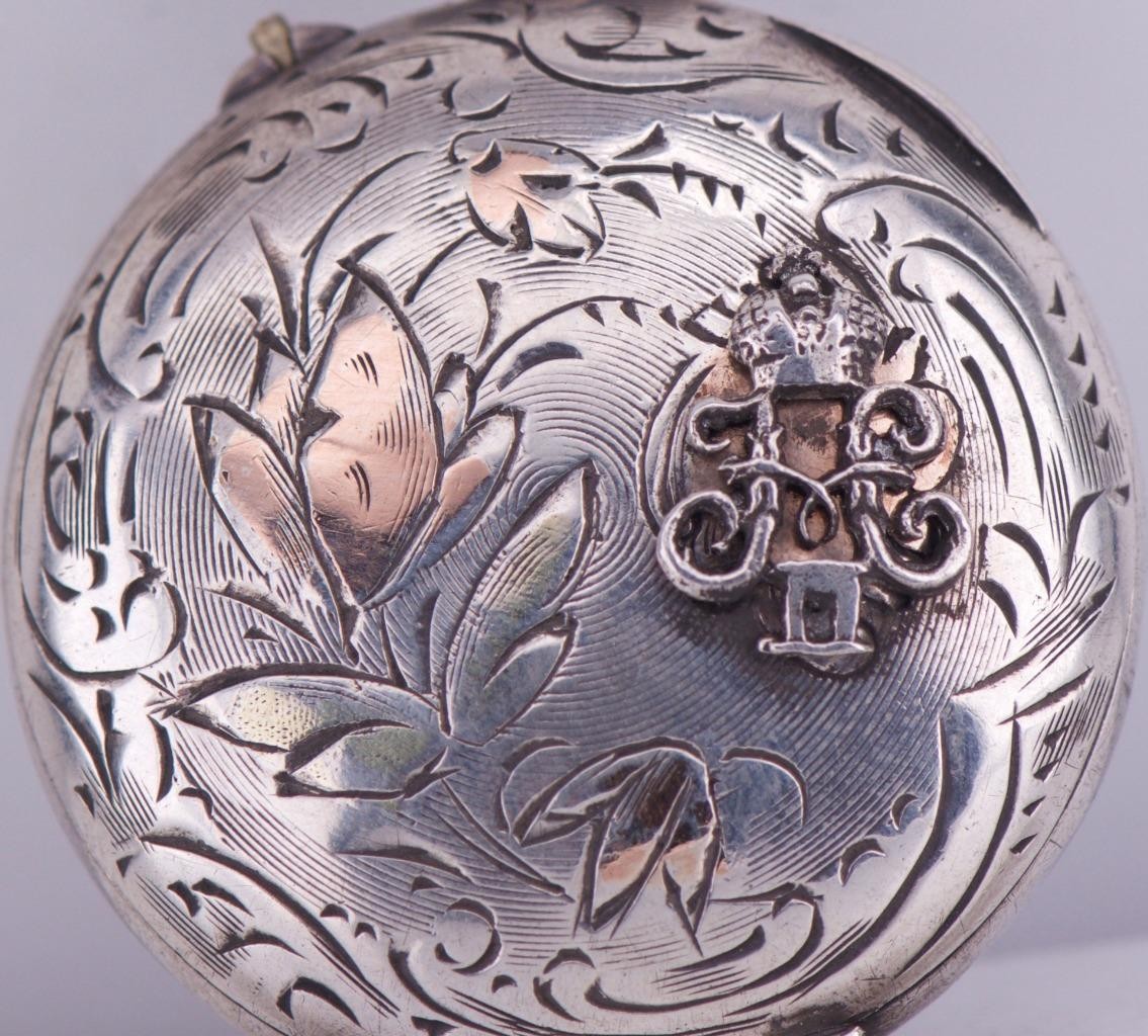 Antique Empire Era Ladies Silver Engraved Pocket Watch -Awarded by Tsar c1900\'s
