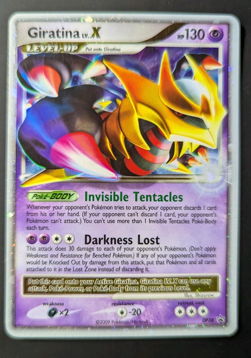 Pokemon Giratina LV.X Holo Black Star Promo DP38 LP Pokemon Giratina LV.X Holo Black Star Promo DP38 LP