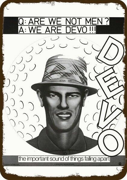 1978 DEVO WE ARE DEVO Album Release Vintage-Look DECORATIVE REPLICA METAL SIGN 1978 DEVO WE ARE DEVO Album Release Vintage-Look DECORATIVE REPLICA METAL SIGN
