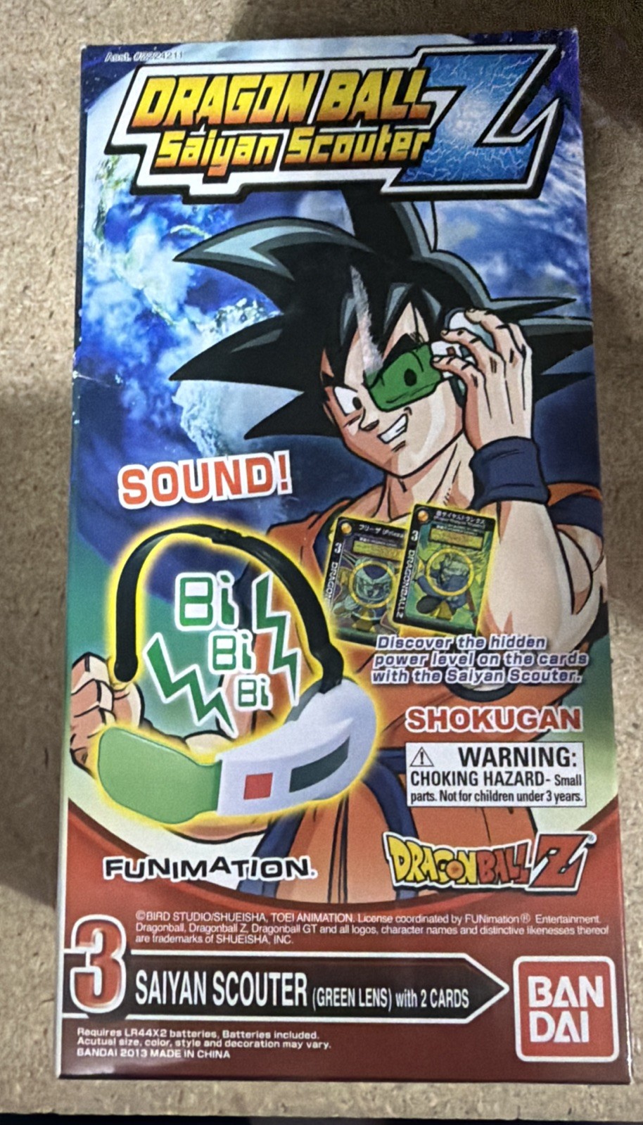 Bandai Dragon Ball Z Saiyan Scouter Green Lens w/ 2 Cards New with sound Bandai Dragon Ball Z Saiyan Scouter Green Lens w/ 2 Cards New with sound