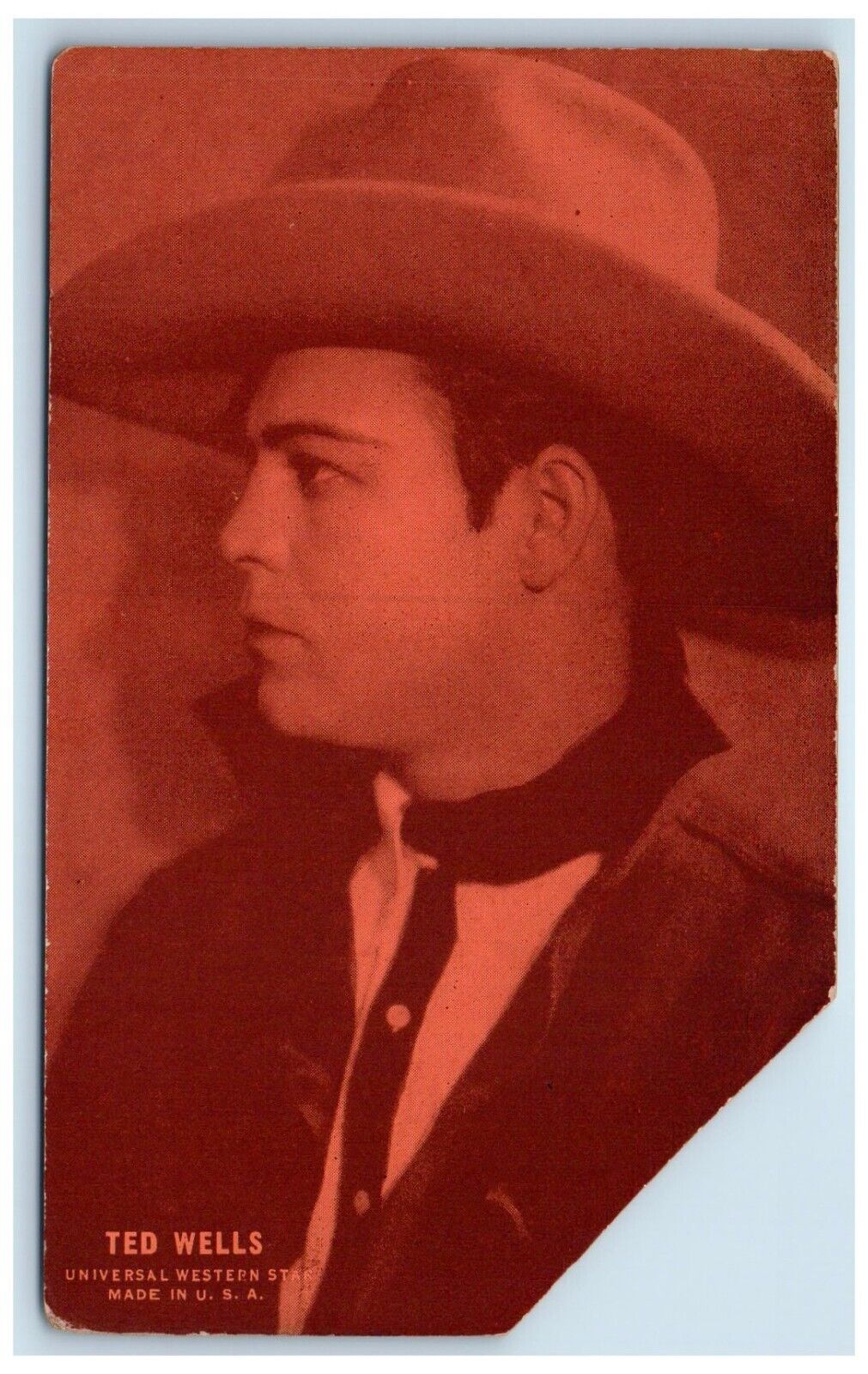 c1950\'s Ted Wells Cowboy Universal Western Star Studio Exhibit Arcade Card