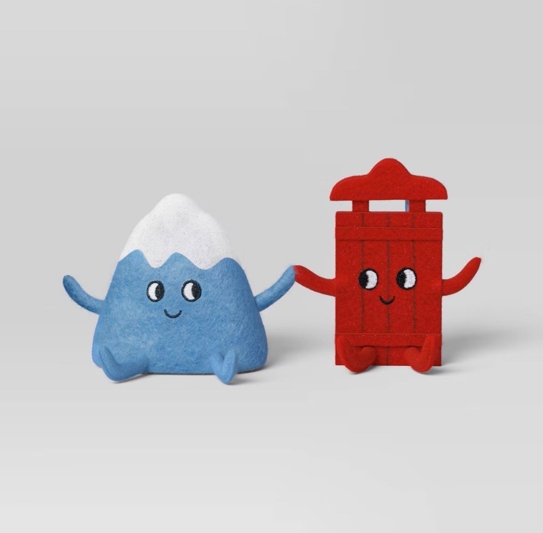 Felt Figures: Target Wondershop Christmas Felt Duo Figural Mountain and Sled Felt Figures: Target Wondershop Christmas Felt Duo Figural Mountain and Sled