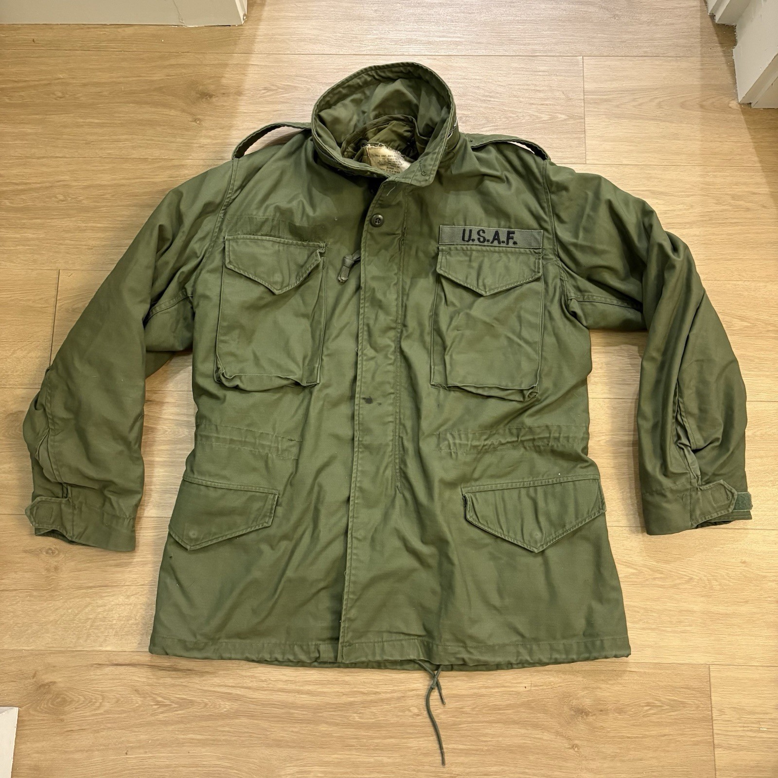 Vintage Alpha Industries M-65 Field Coat Jacket w/ Hood Mens Medium Vintage Vintage Alpha Industries M-65 Field Coat Jacket w/ Hood Mens Medium Vintage