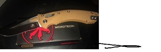 Microtech Amphibian RAM-LOK 137RL-10 FLGTTA M390MK Tan Fluted G10 Microtech Amphibian RAM-LOK 137RL-10 FLGTTA M390MK Tan Fluted G10