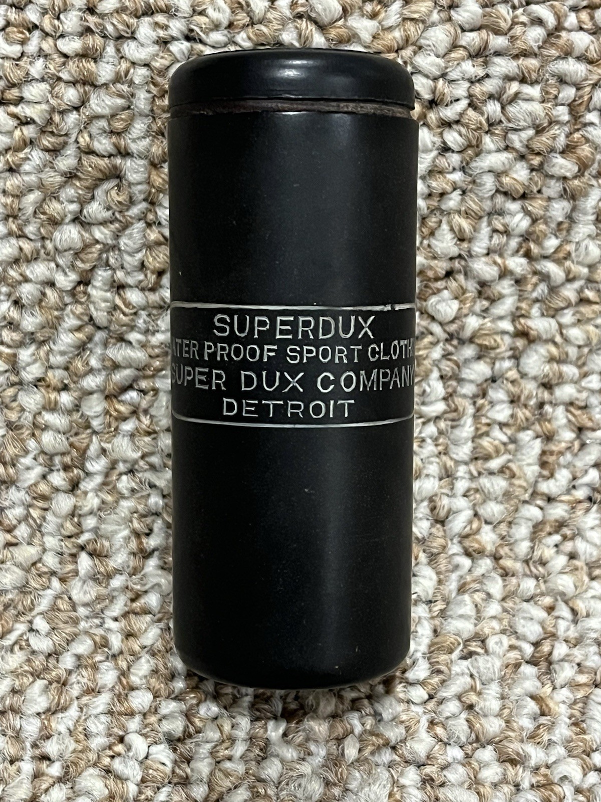 VINTAGE 1930s Superdux Super Dux Co. Bakelite Waterproof Match Safe Holder Black VINTAGE 1930s Superdux Super Dux Co. Bakelite Waterproof Match Safe Holder Black