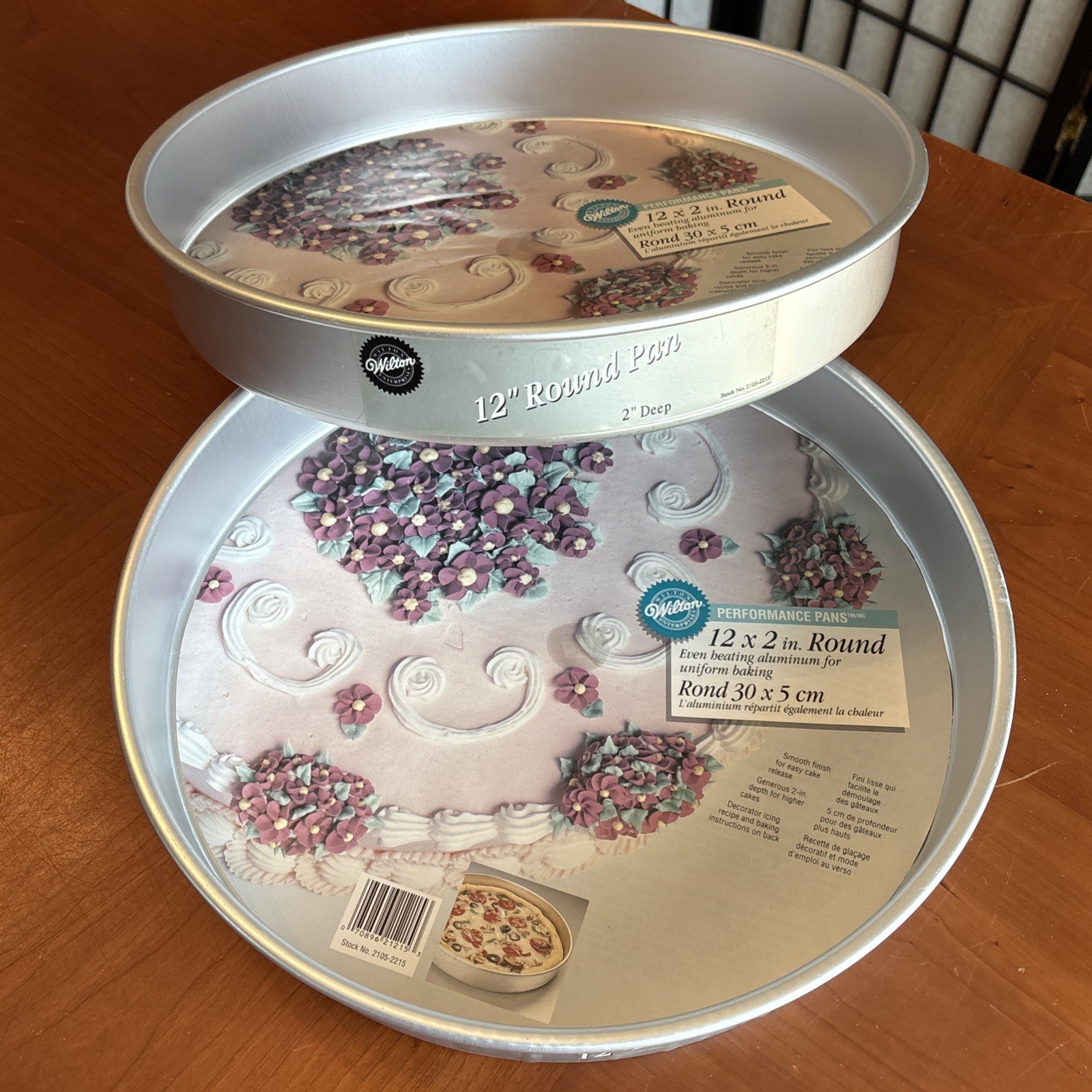 WILTON Performance Pans Aluminum 12x2 Round Cake Pan #2105-2215 - Set Of 2 - VTG WILTON Performance Pans Aluminum 12x2 Round Cake Pan #2105-2215 - Set Of 2 - VTG