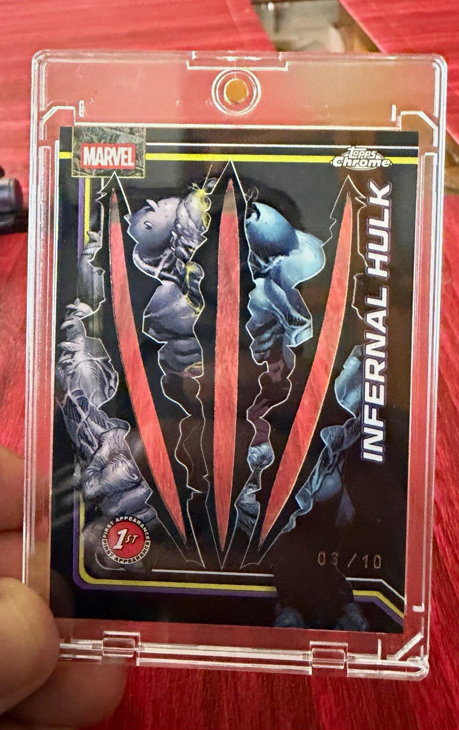 Topps 2026 Topps Chrome Marvel Infernal Hulk #054 Serial Numbered 3/10 $300 OBO Topps 2026 Topps Chrome Marvel Infernal Hulk #054 Serial Numbered 3/10 $300 OBO