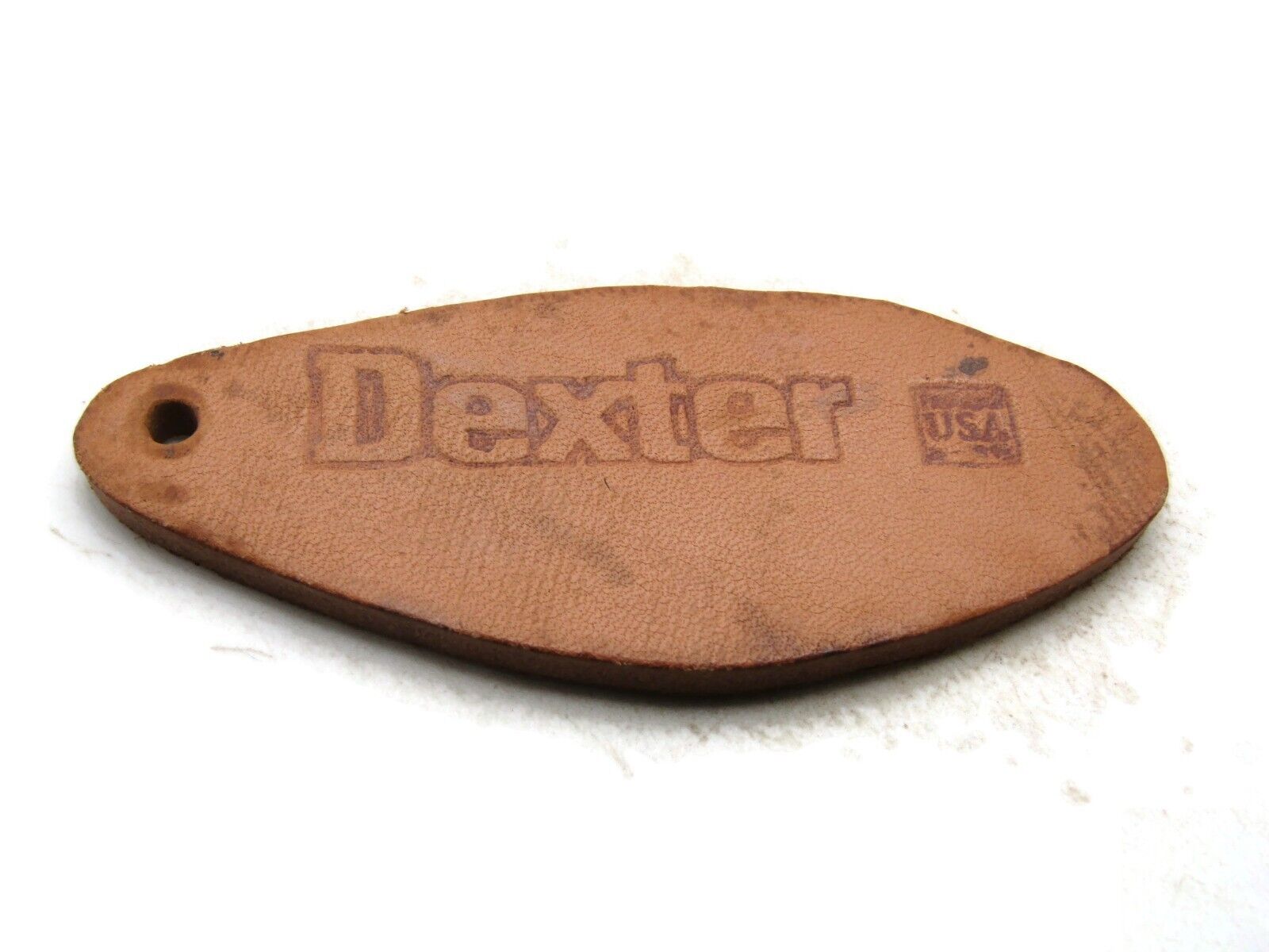 Dexter Brown Leather Key Chain Charm USA