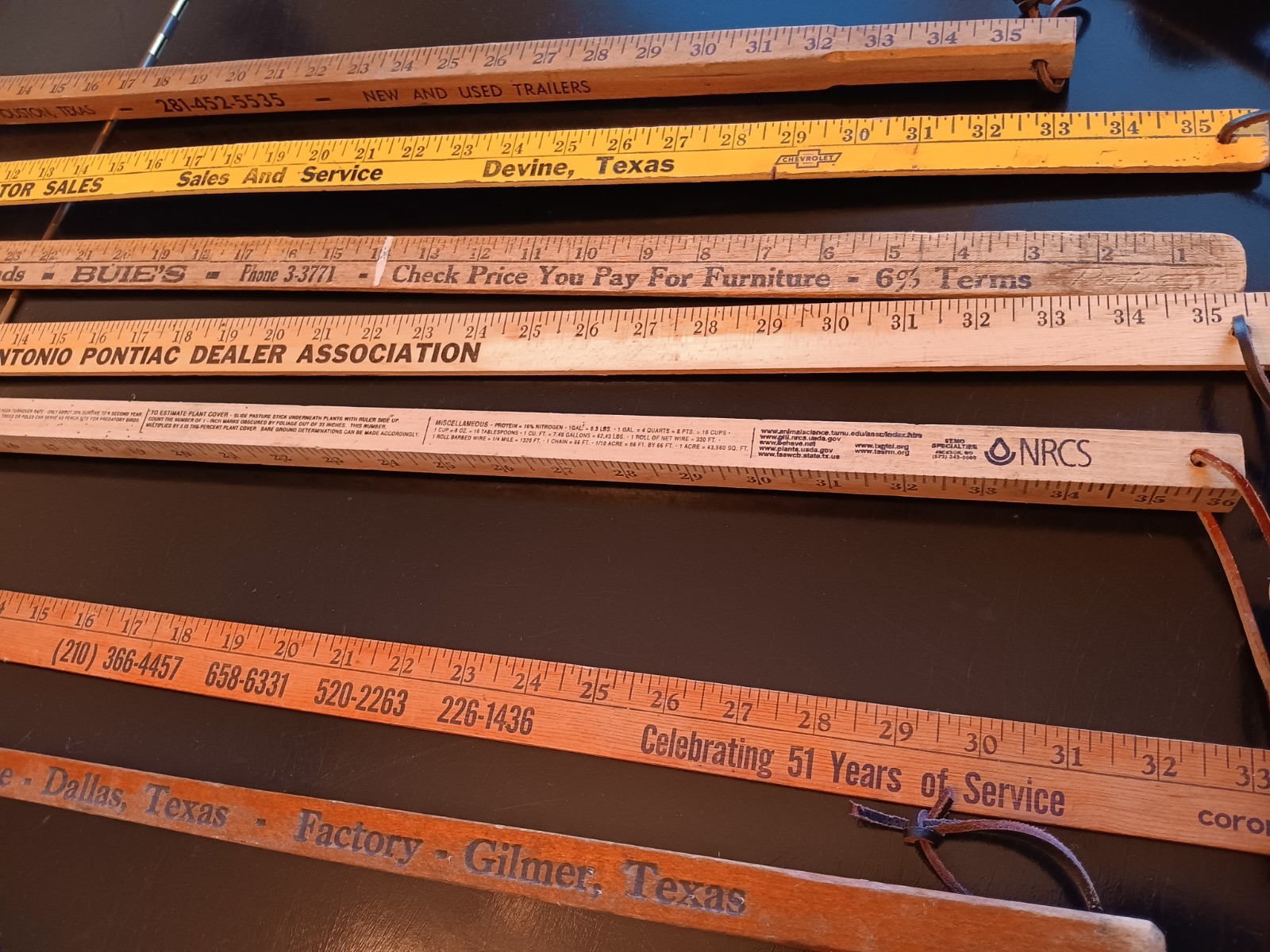 Lot 7 Vintage Tractor Auto Western Leather Antique Yard Sticks Advertising Lot 7 Vintage Tractor Auto Western Leather Antique Yard Sticks Advertising