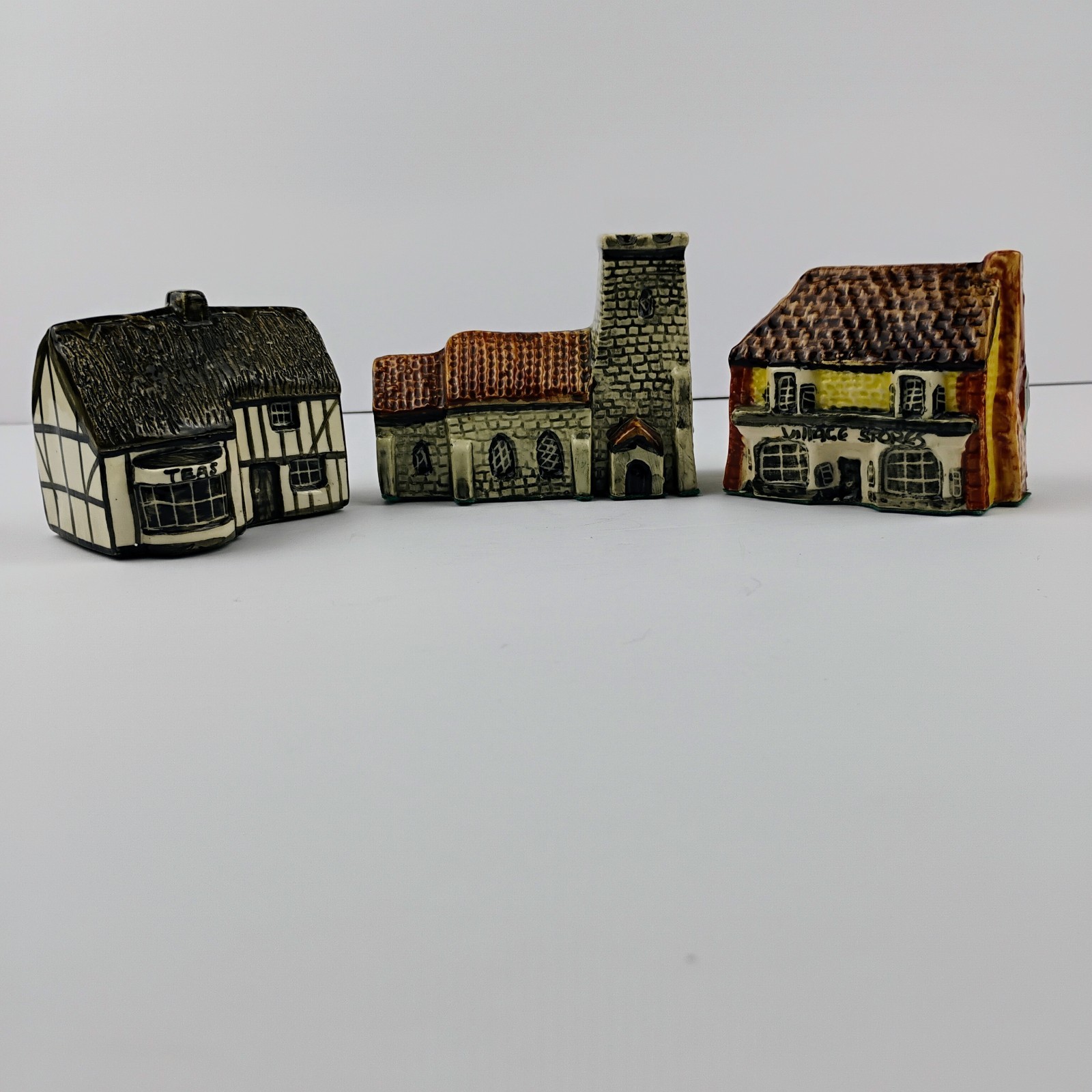 Vtg Tey Pottery Britain in Miniature #4 #13 #45 Countryside Collection ENGLAND