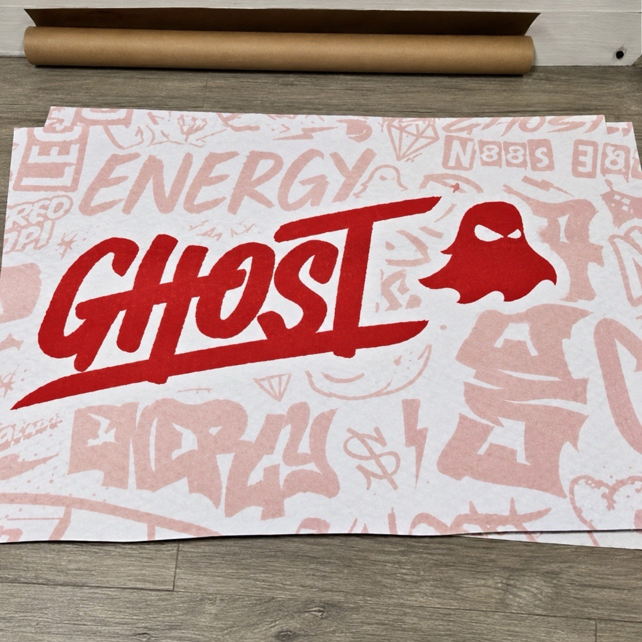 Ghost Energy ICONIC FLOORMAT RARE Promotional Item LIFESTYLE Ghost Energy ICONIC FLOORMAT RARE Promotional Item LIFESTYLE