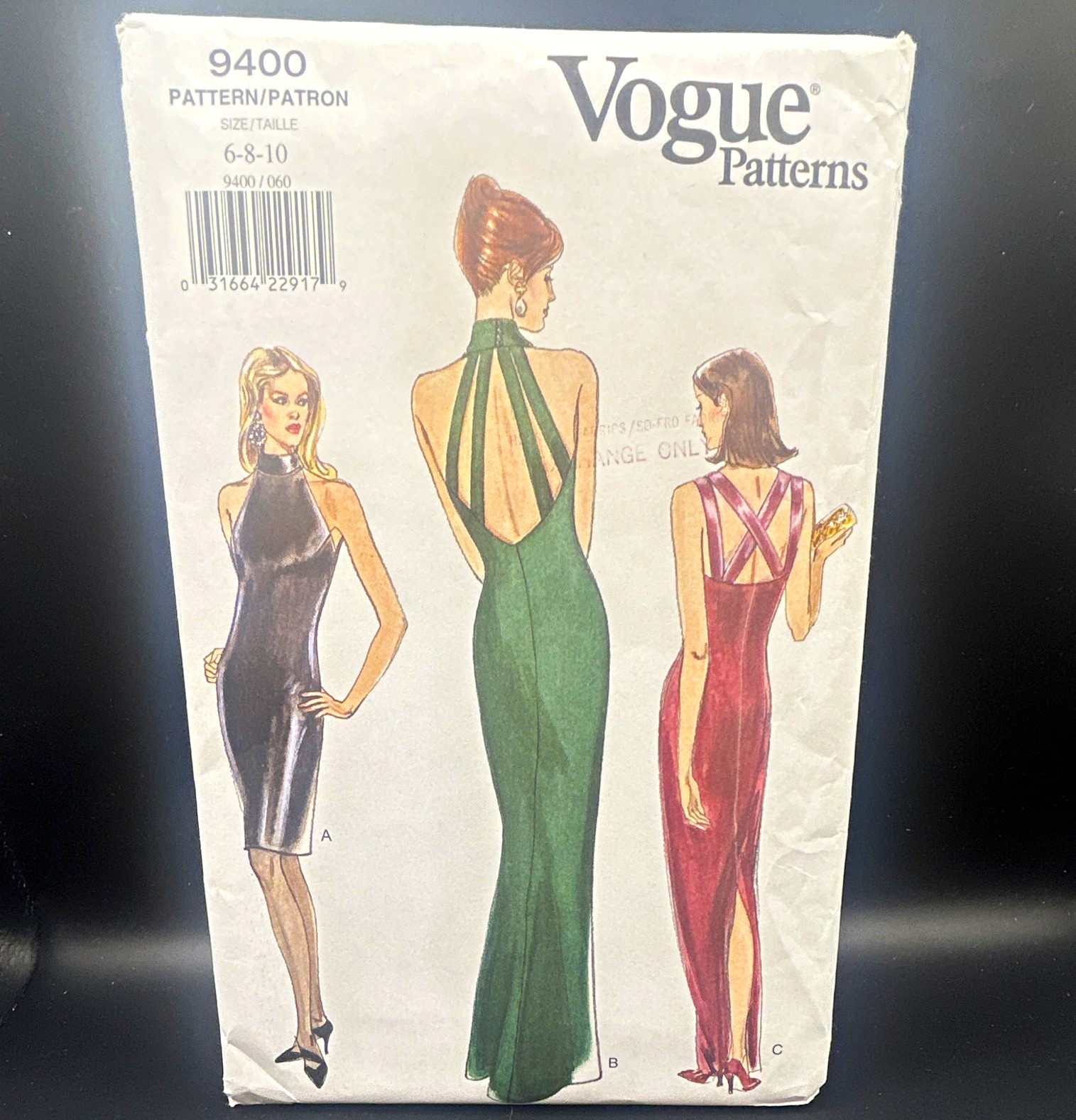 UNCUT Vogue Patterns 9400 Misses’ Dress Sewing Pattern Sizes 6-10 UNCUT Vogue Patterns 9400 Misses’ Dress Sewing Pattern Sizes 6-10