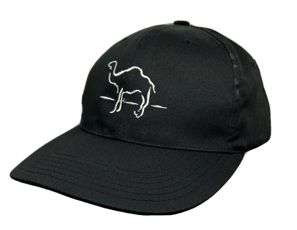 Vintage Camel Cigarettes Logo Advertising Black Snapback Hat Cap