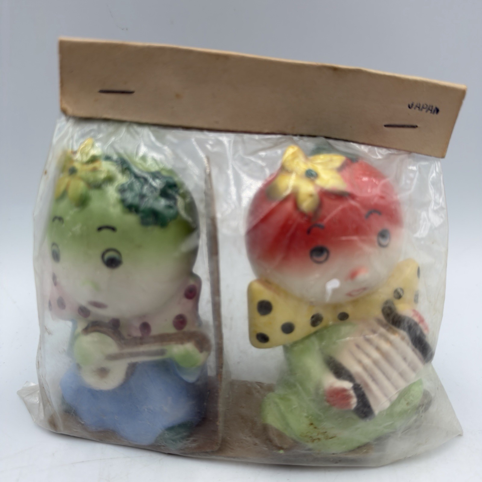 Vtg Anthropomorphic Fruit Musicians Salt Pepper Shakers Japan MCM Kitsch New HTF Vtg Anthropomorphic Fruit Musicians Salt Pepper Shakers Japan MCM Kitsch New HTF