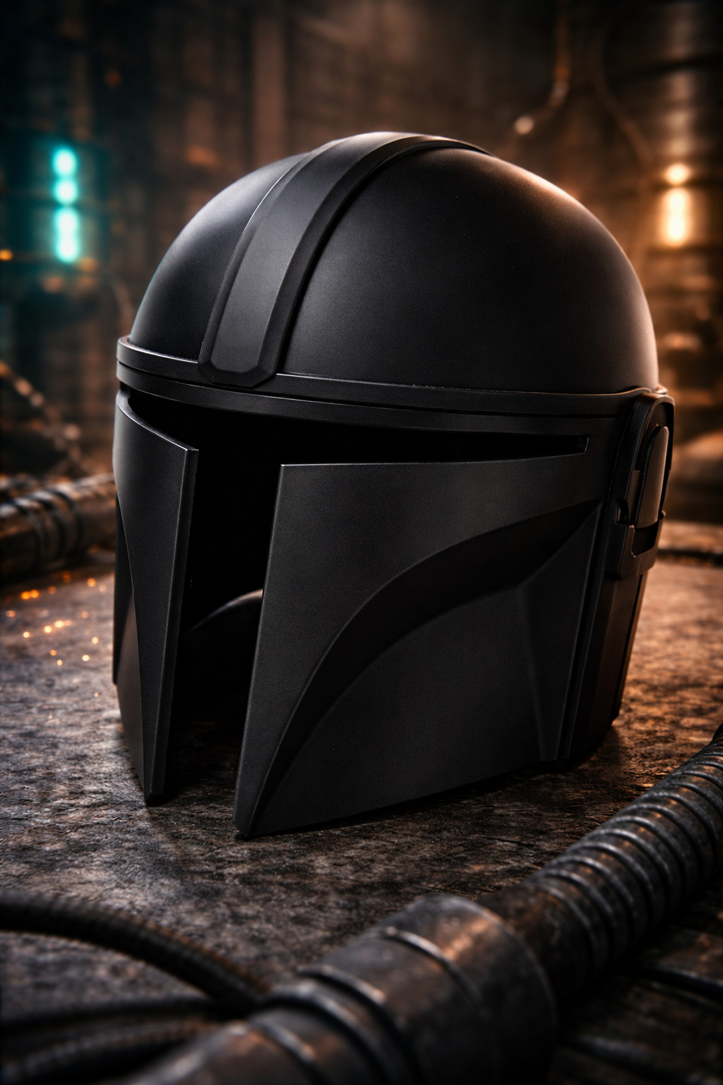 Star Wars The Mandalorian 3D Printed Helmet For Cosplay - Black Star Wars The Mandalorian 3D Printed Helmet For Cosplay - Black