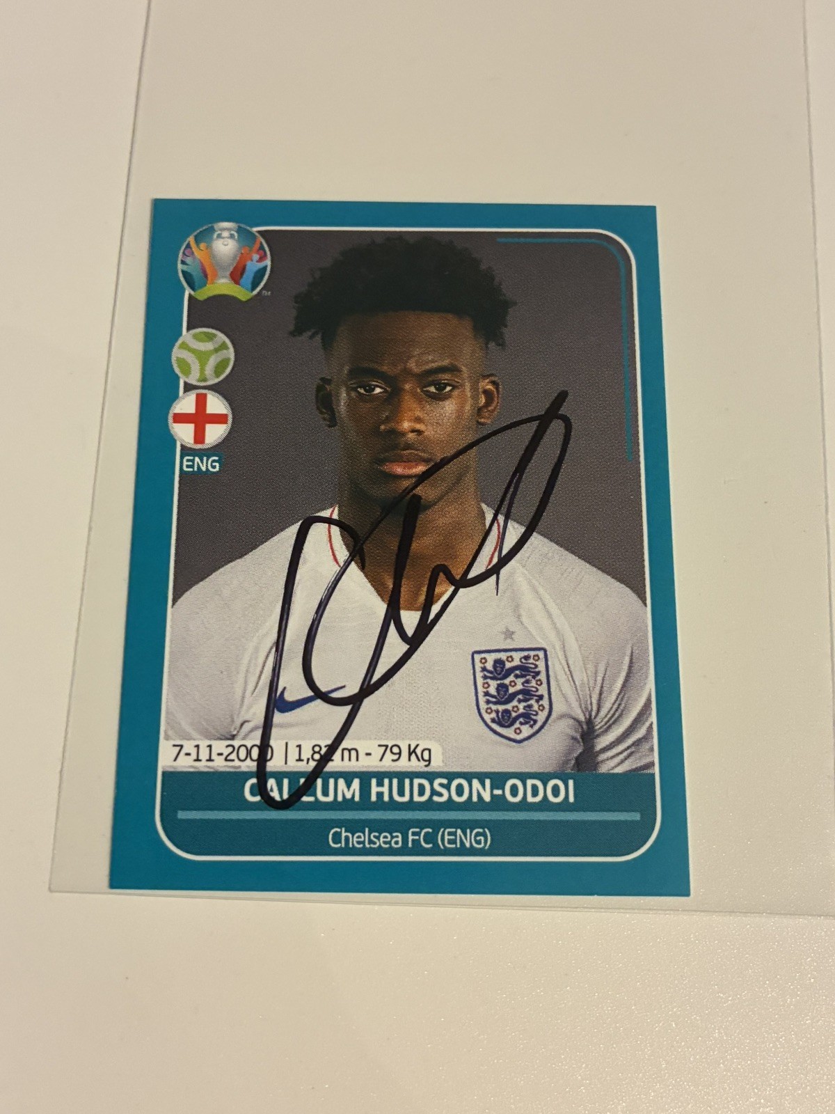 Callum Hudson Odoi Autograph Panini UEFA Euro 2020 Preview Sticker England Callum Hudson Odoi Autograph Panini UEFA Euro 2020 Preview Sticker England